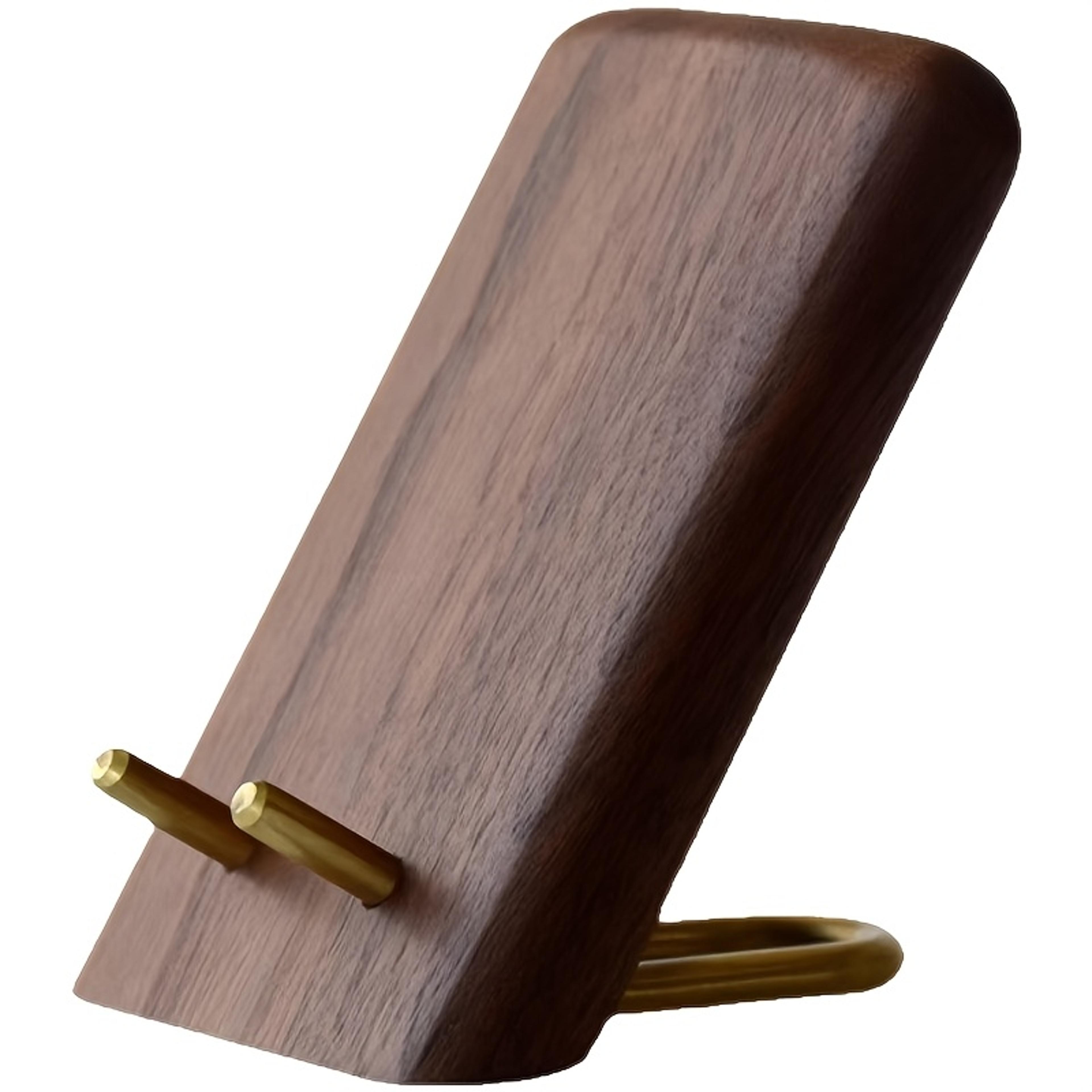 black walnut wooden phone stand for desk solid wood phone holder