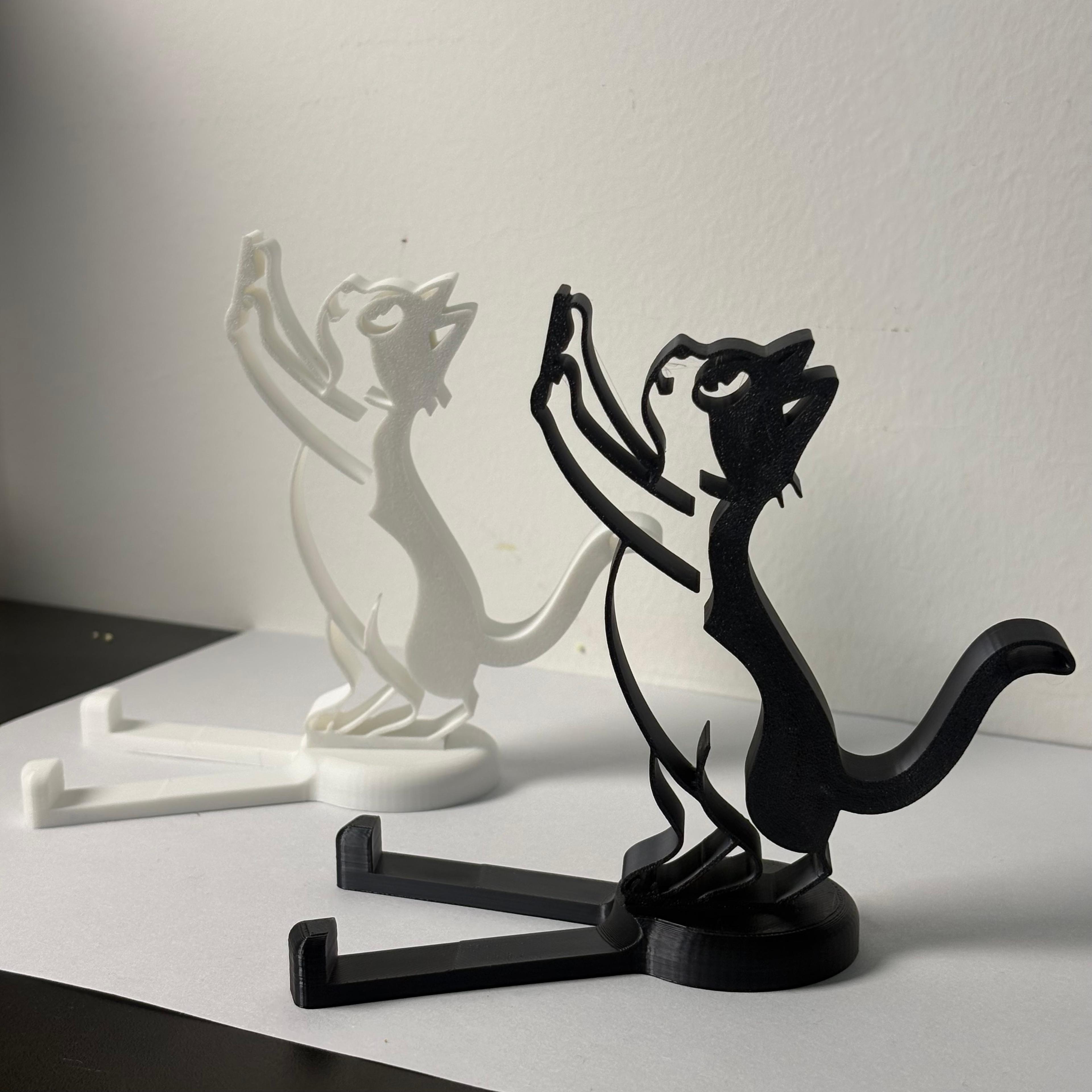 cute cat phone stand universal desktop phone holder for hands free viewing