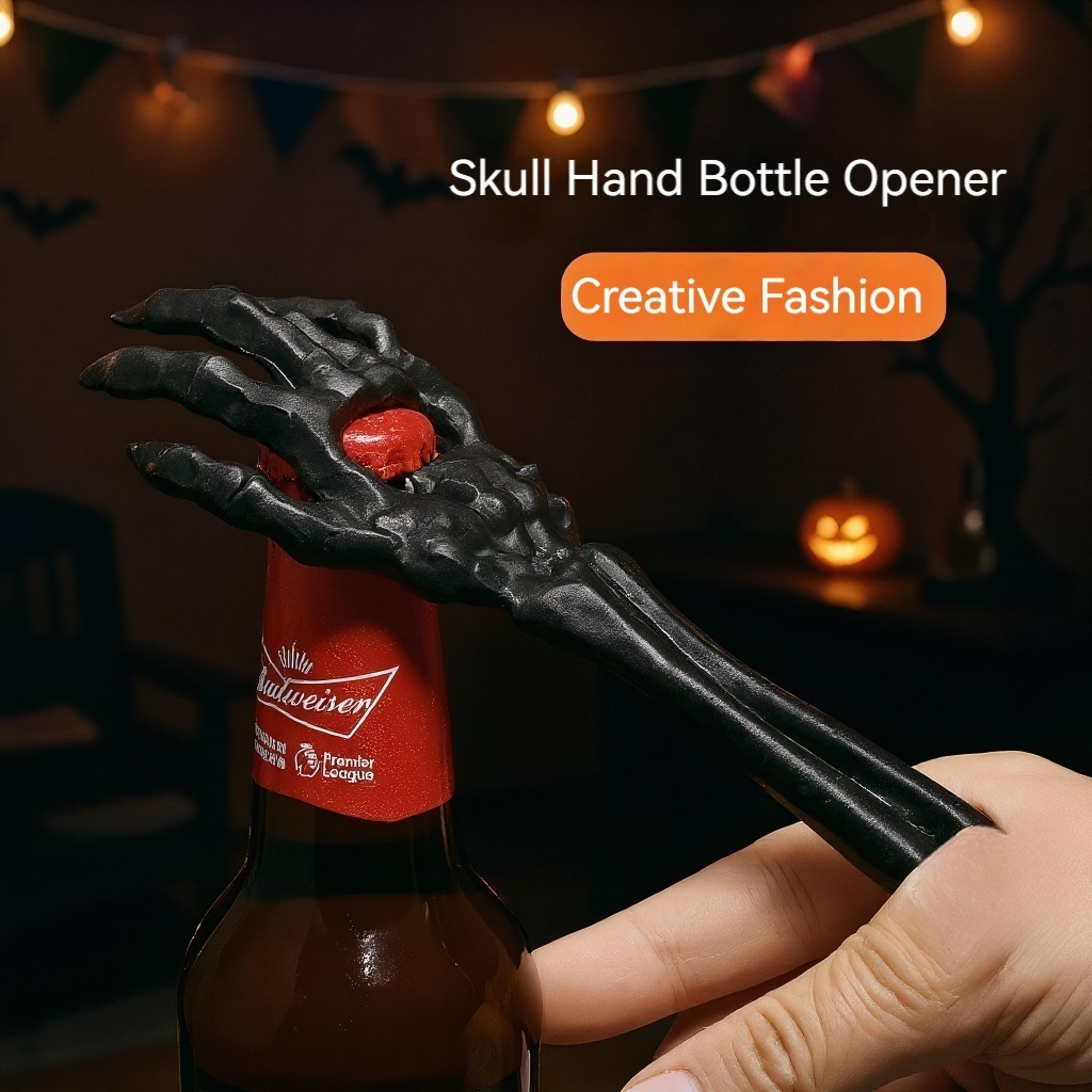 vintage skeleton hand bottle opener cast iron beer bottle opener for halloween bar decor