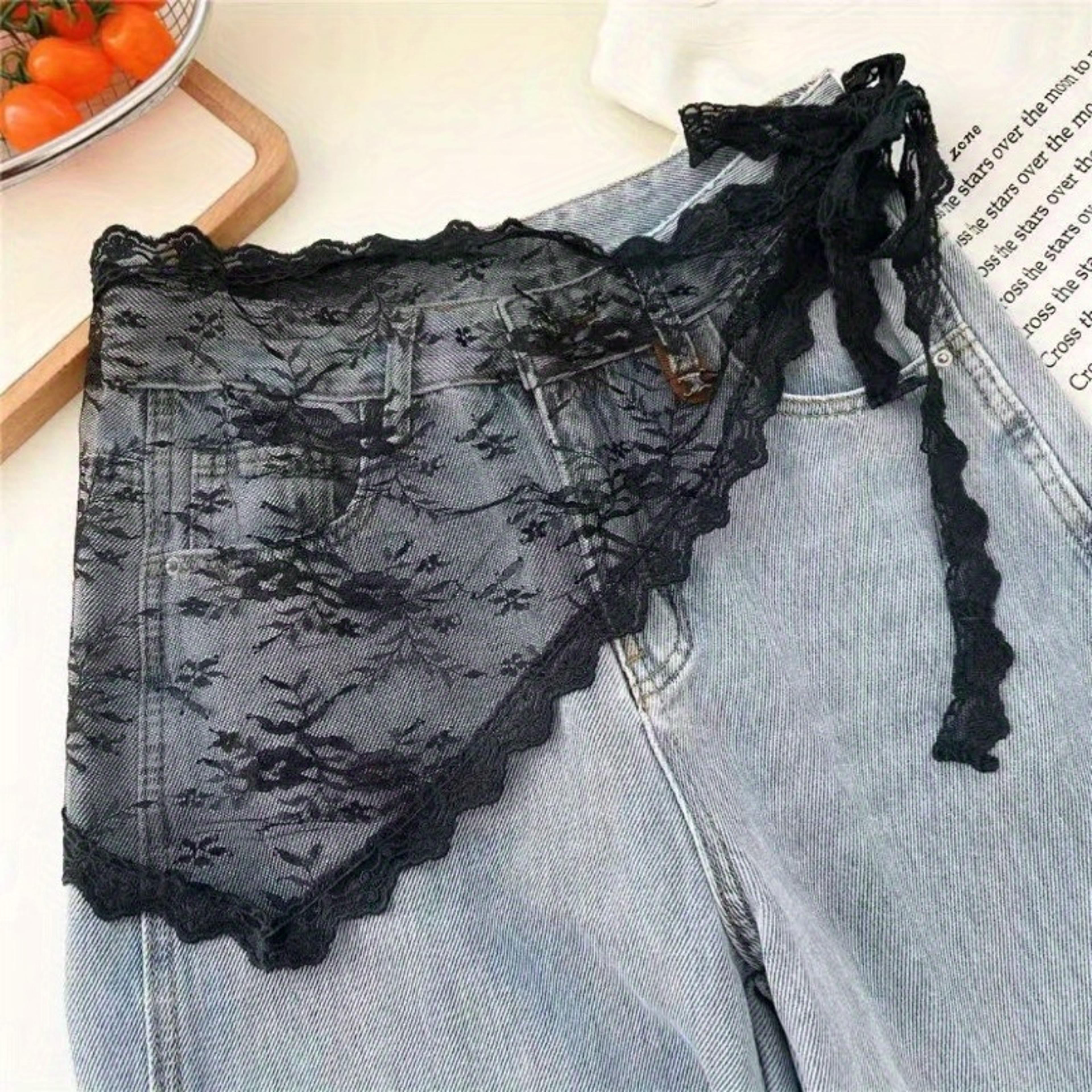 boho lace triangle headscarf versatile hippie hair scarf & waist belt accessory