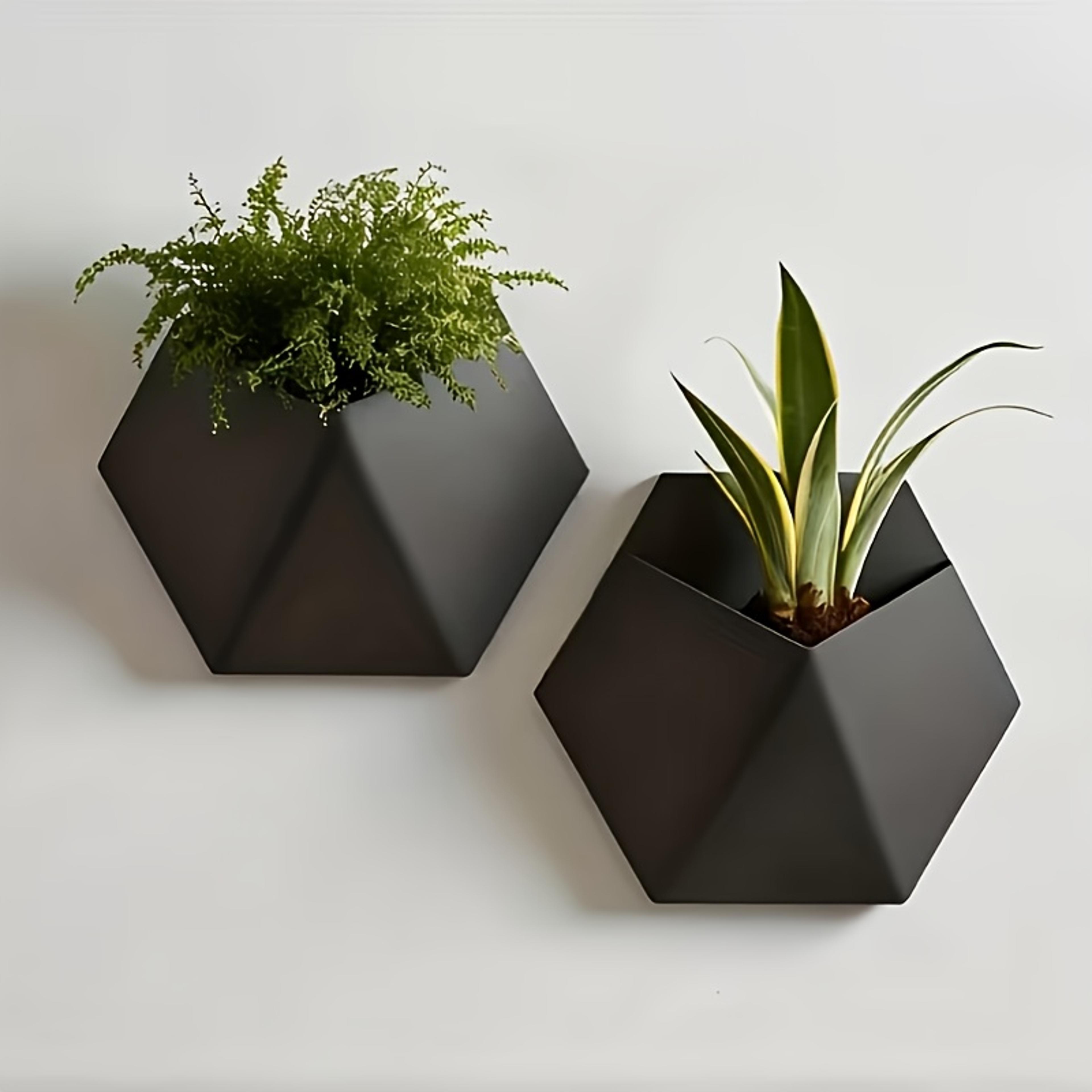 modern wall mounted planter hexagon planter pot for stylish indoor wall decor