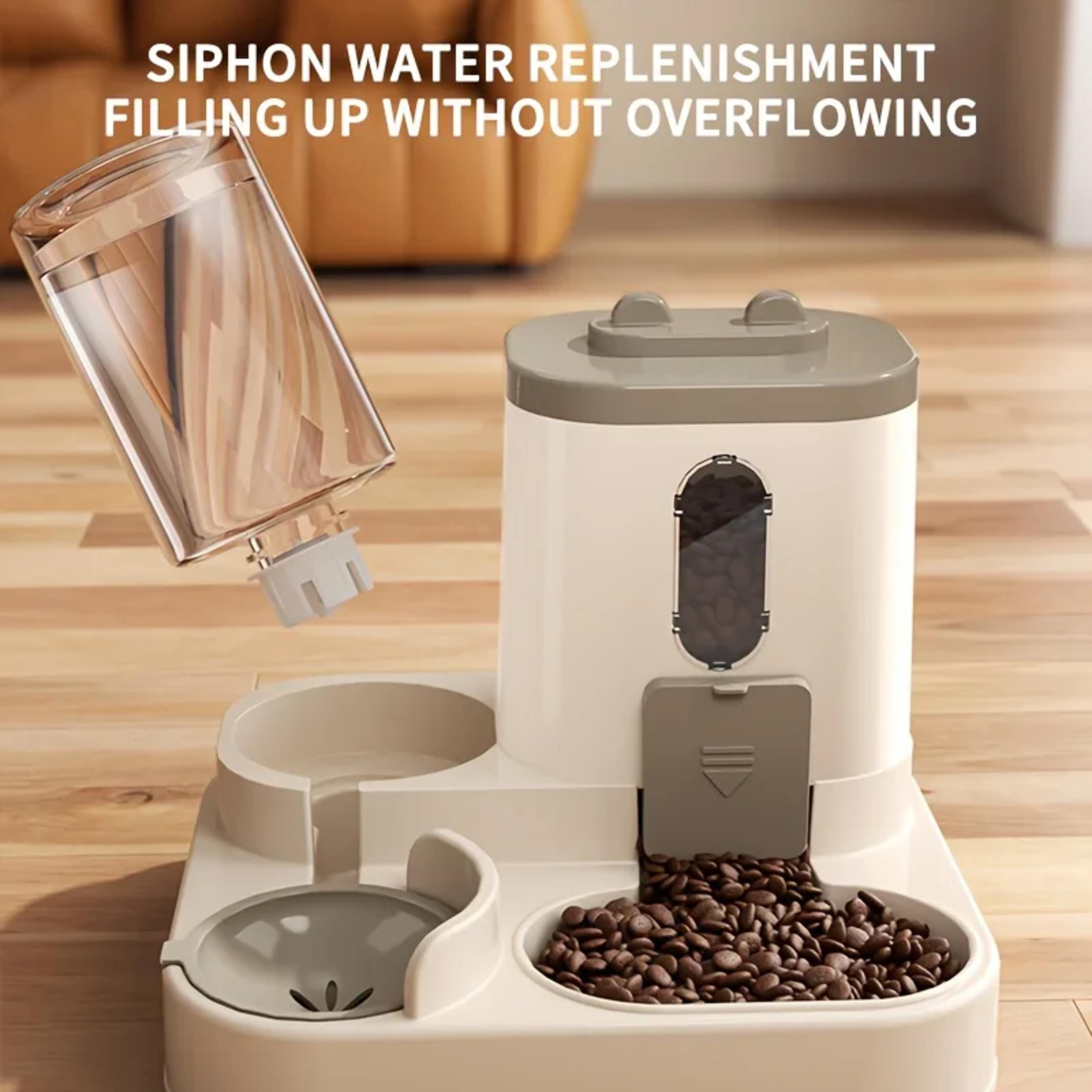 automatic cat feeder and water dispenser gravity pet feeding station