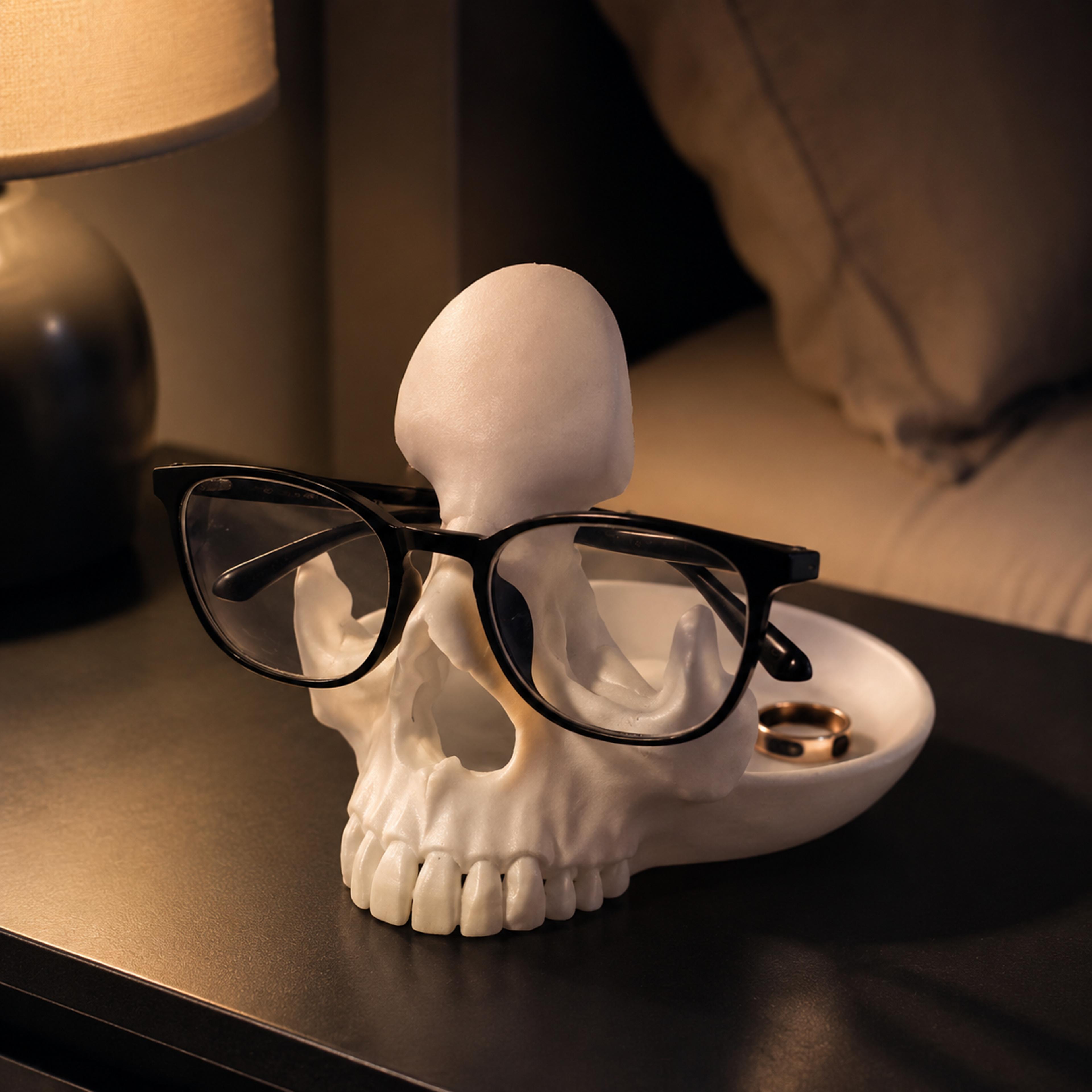 gothic skull desk organizer printed key holder and tabletop storage decor