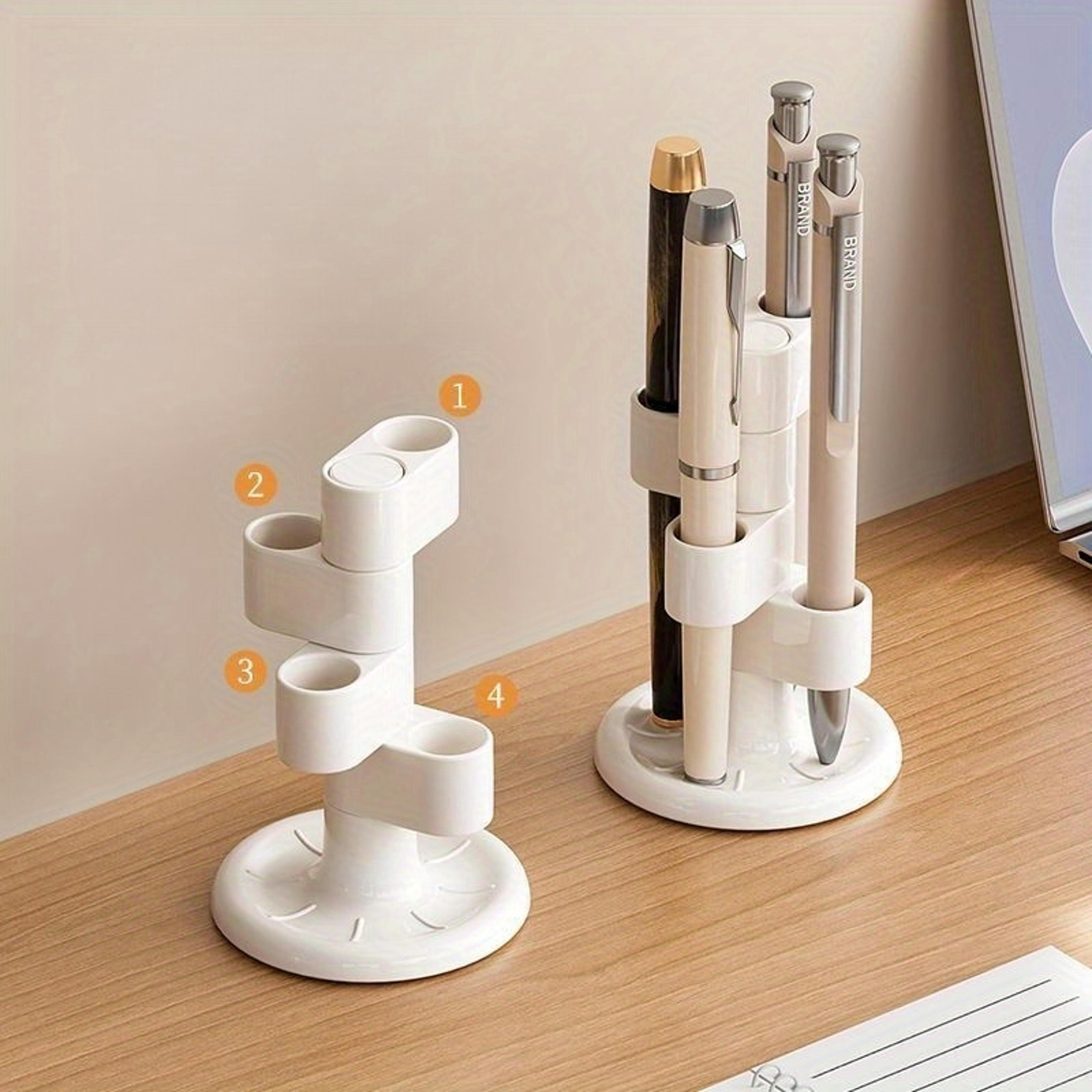 rotating pen holder desk organizer with swivel and four slots