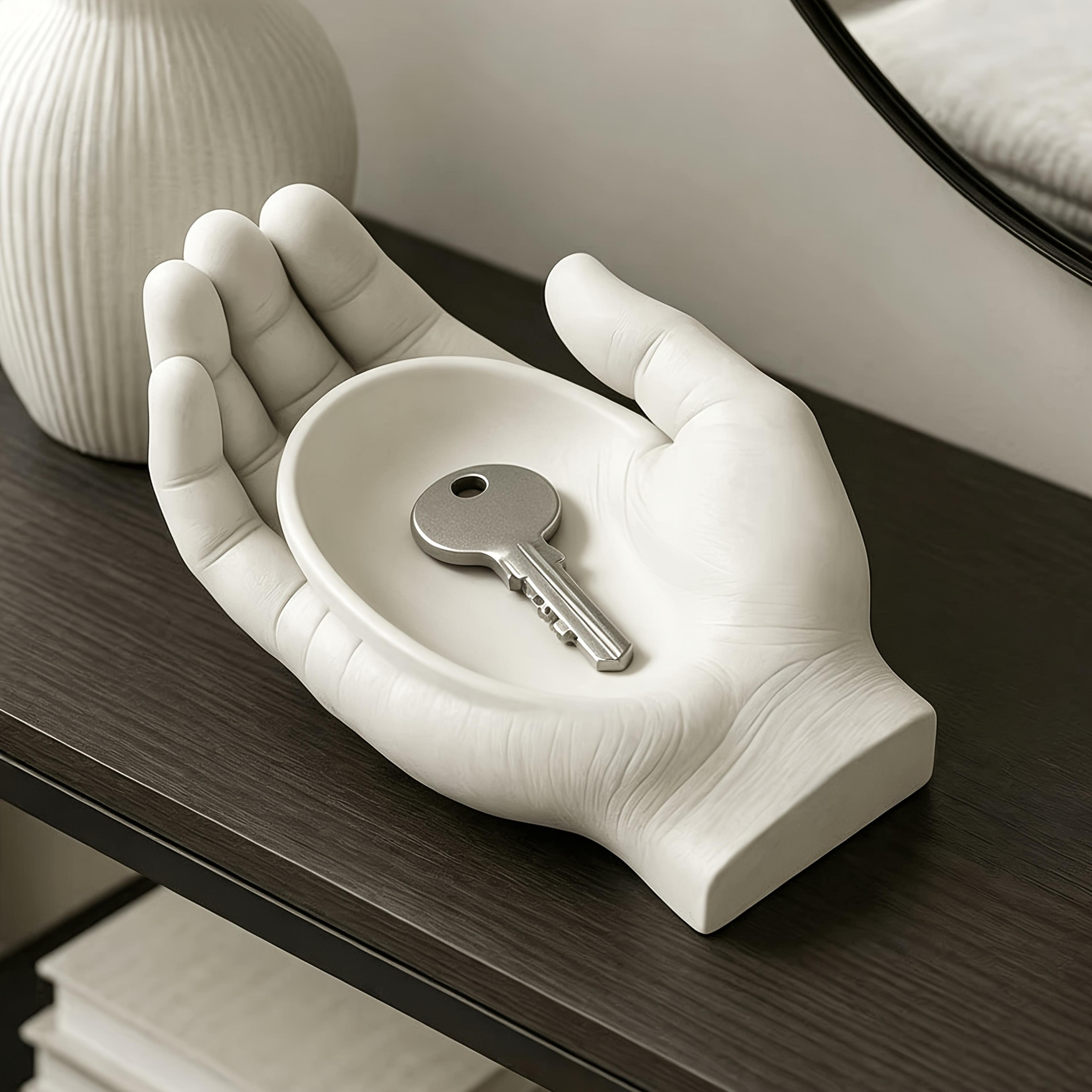 hand sculpture jewelry tray decorative key holder tray for desk home decor