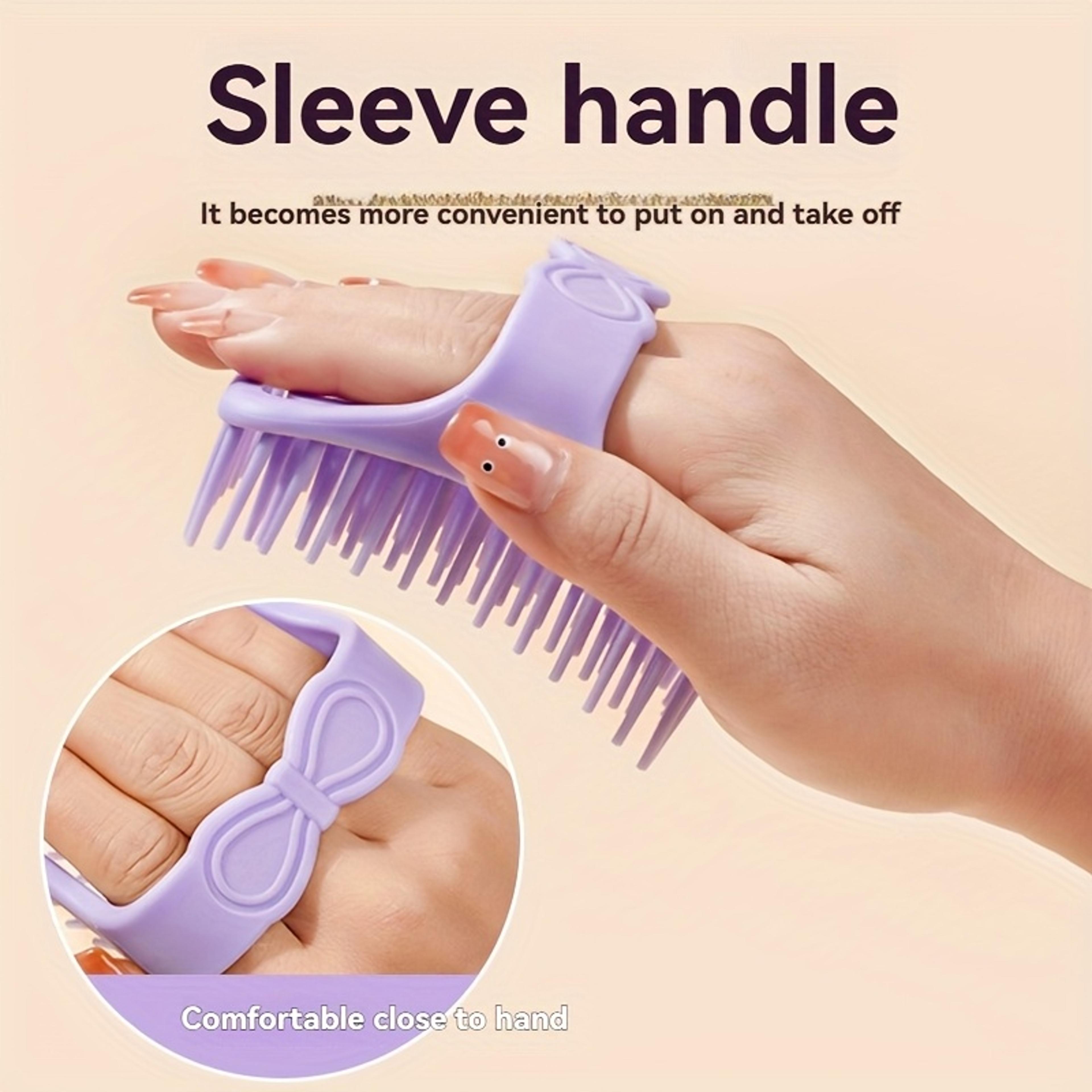 silicone scalp massage shampoo brush for deep hair cleaning and relaxing scalp care