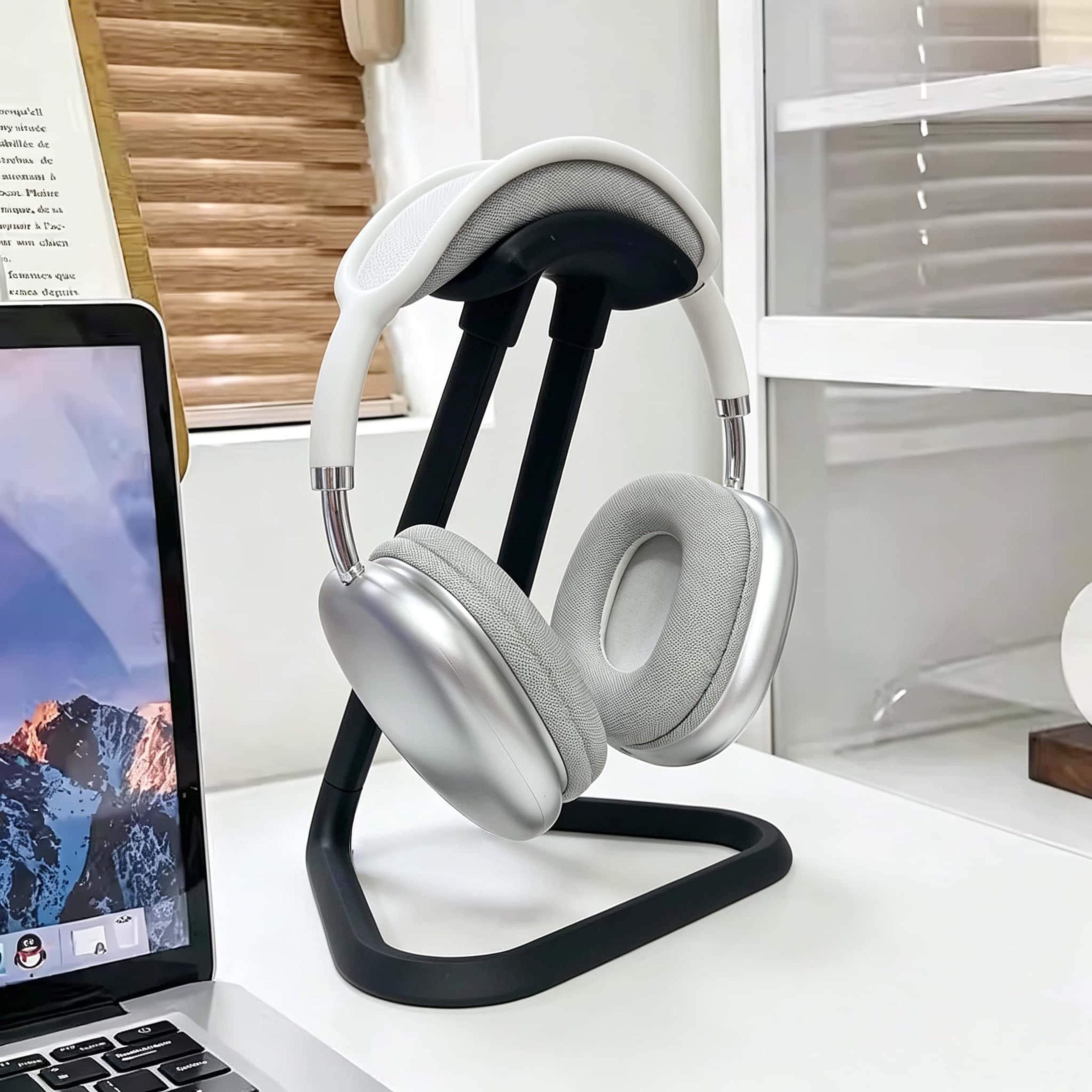 universal headphone stand with anti slip base for desk storage and display