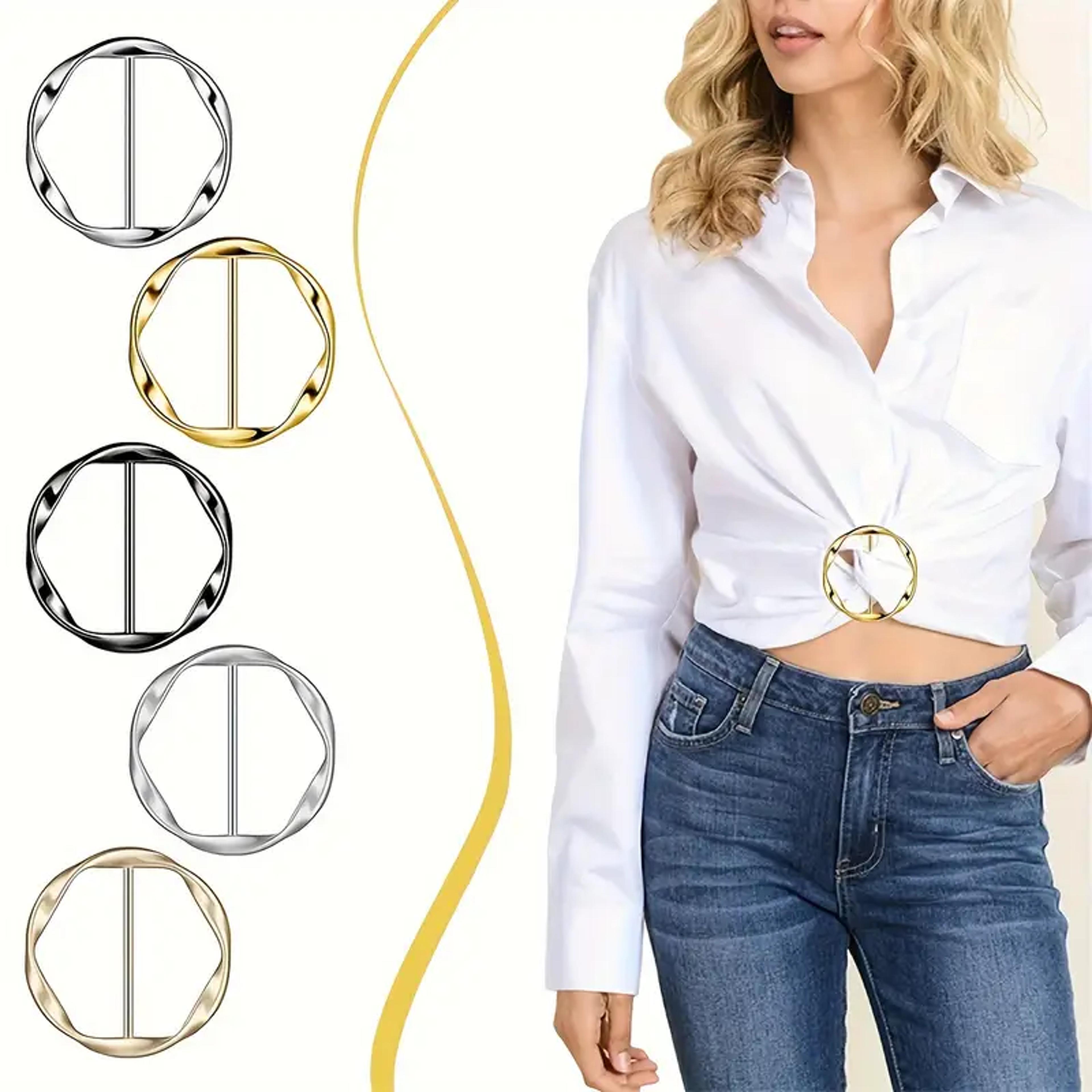 shirt ring belt buckle set fashion scarf buckle and clothing adjuster accessories