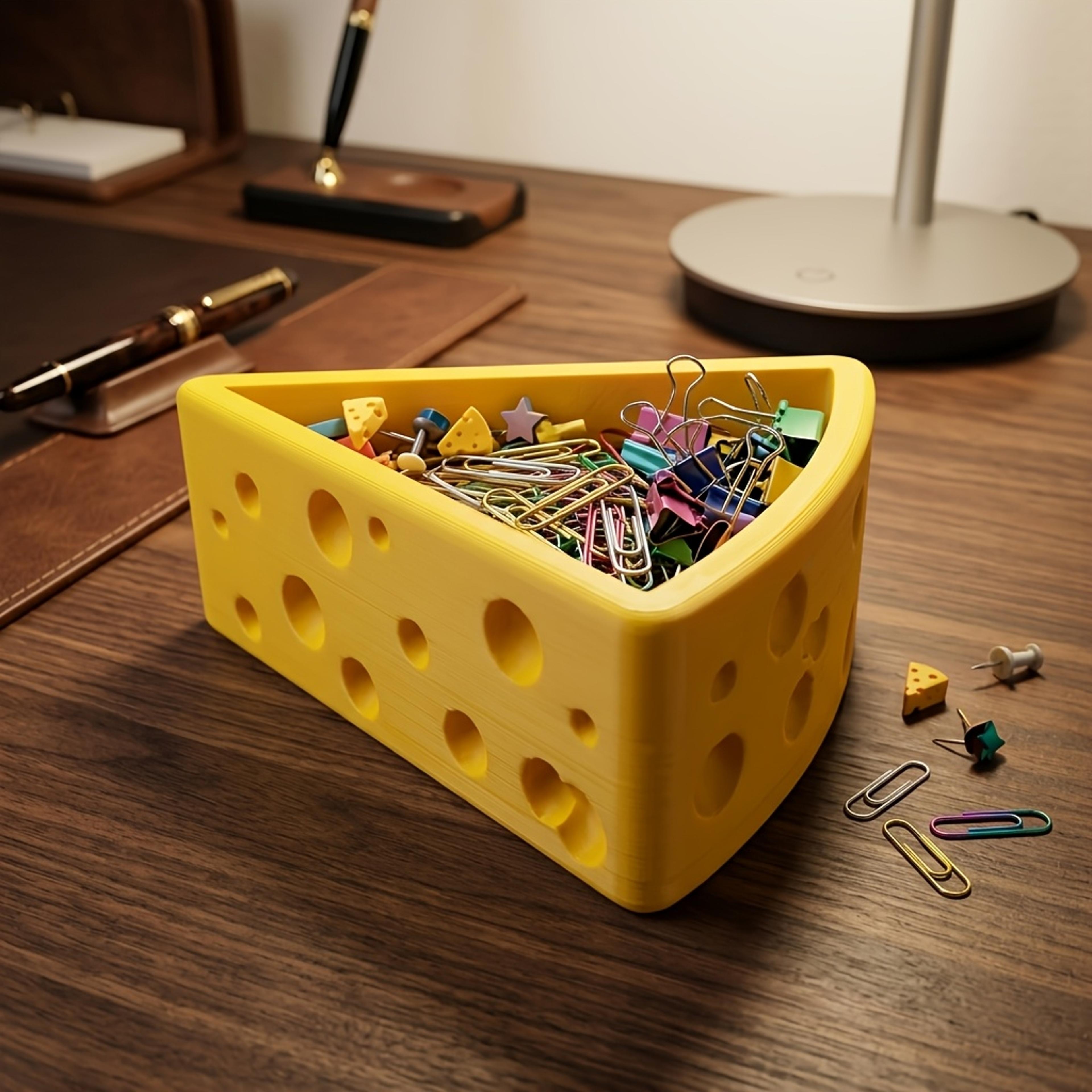 cheese triangle desktop organizer box cute pen holder jewelry storage decor