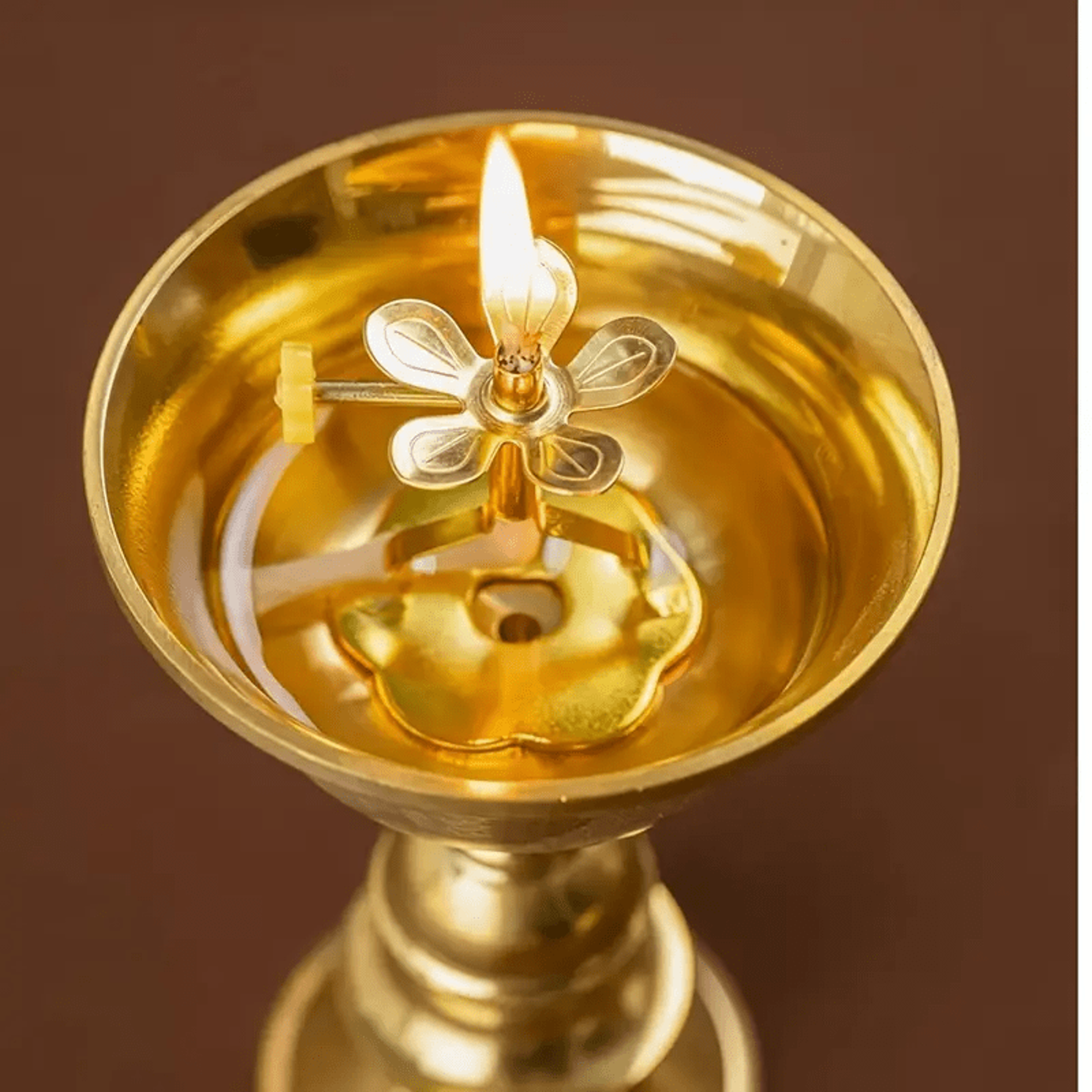 elegant gold candle holder adjustable wick decorative tabletop candle stand
