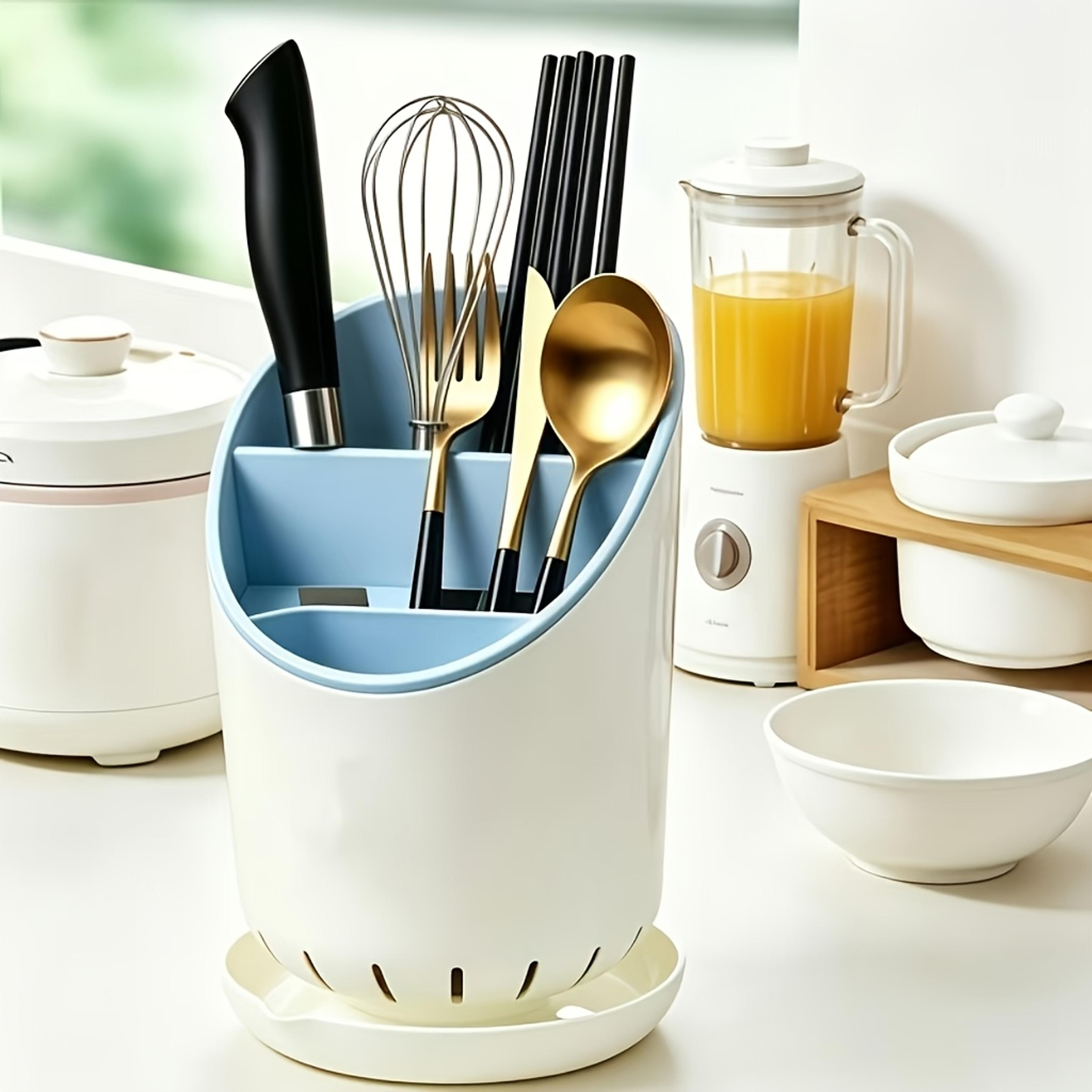 kitchen chopstick holder with drain plate, chopstick storage rack and tableware organizer