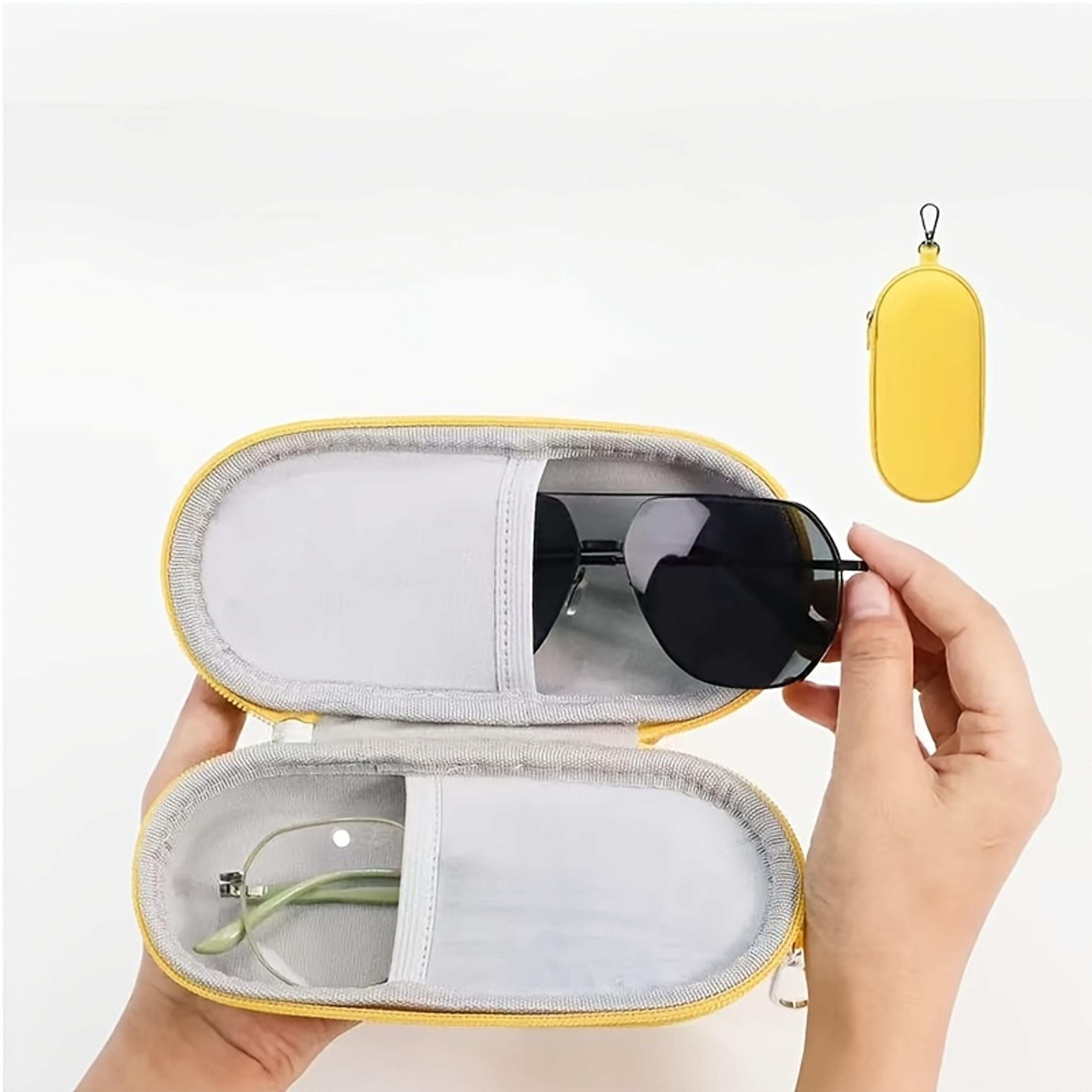 portable double eyeglasses case hard shell shockproof glasses storage box