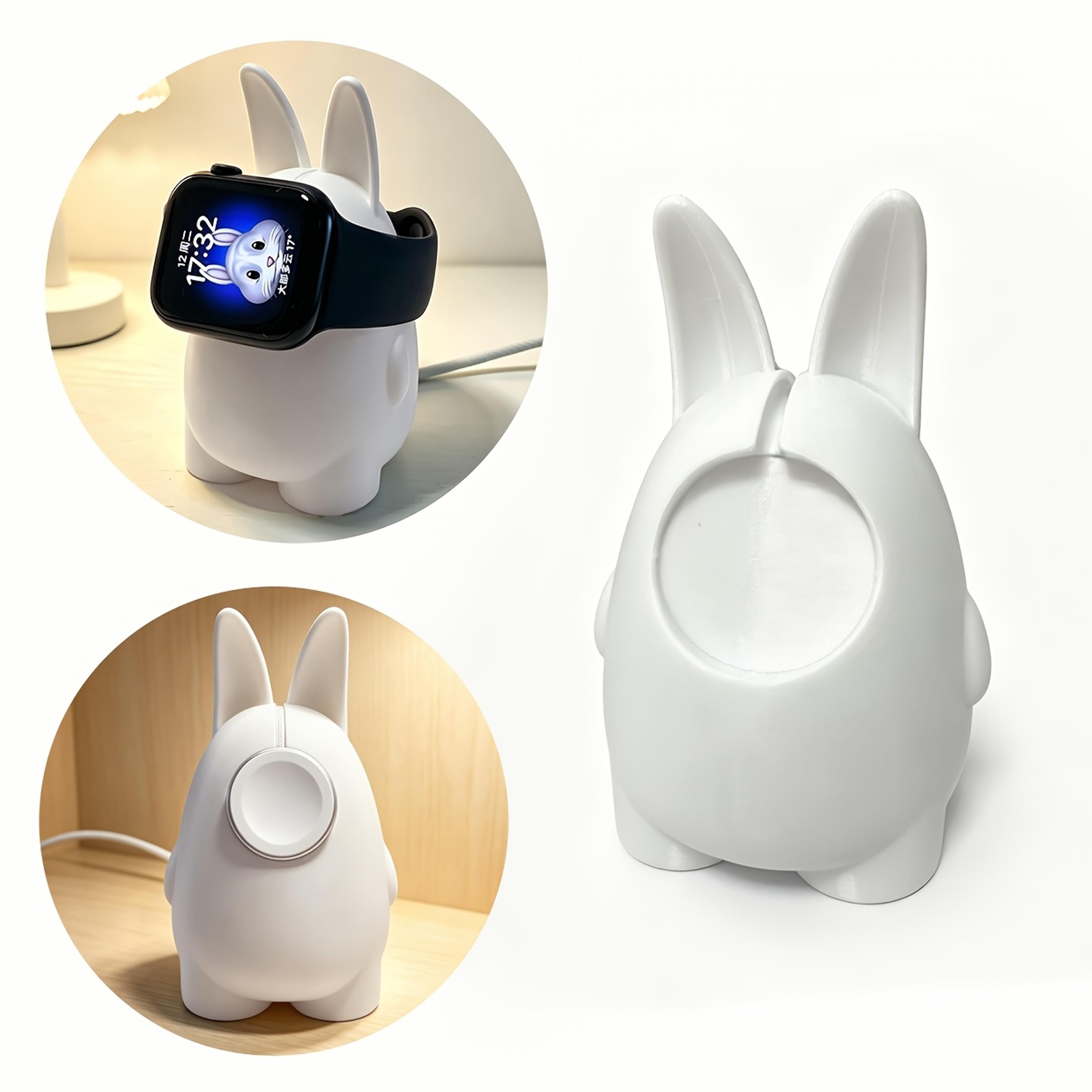 cute rabbit smart watch stand desktop organizer holder for watches and accessories