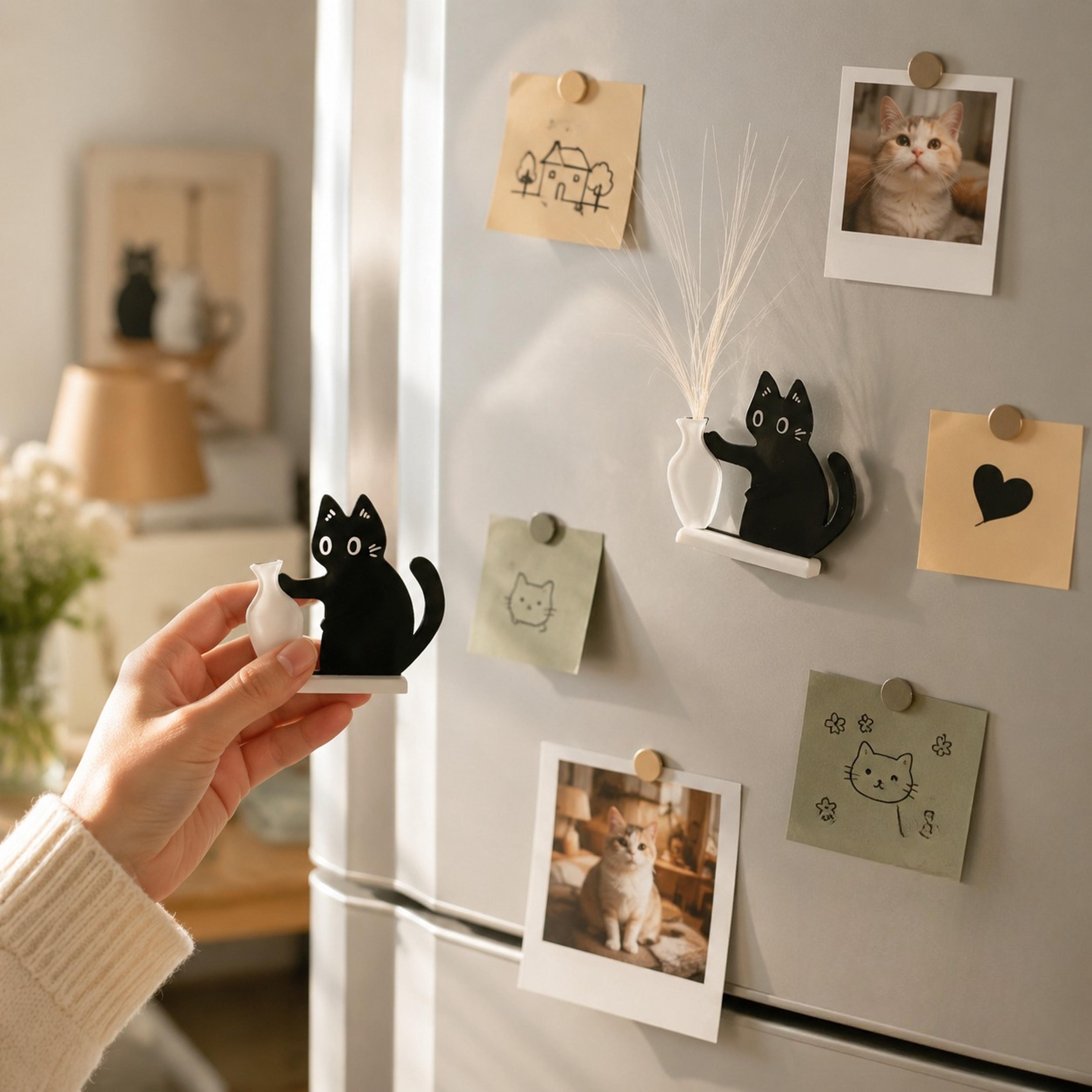 cat whisker keepsake fridge magnet cute cat lover gift decor