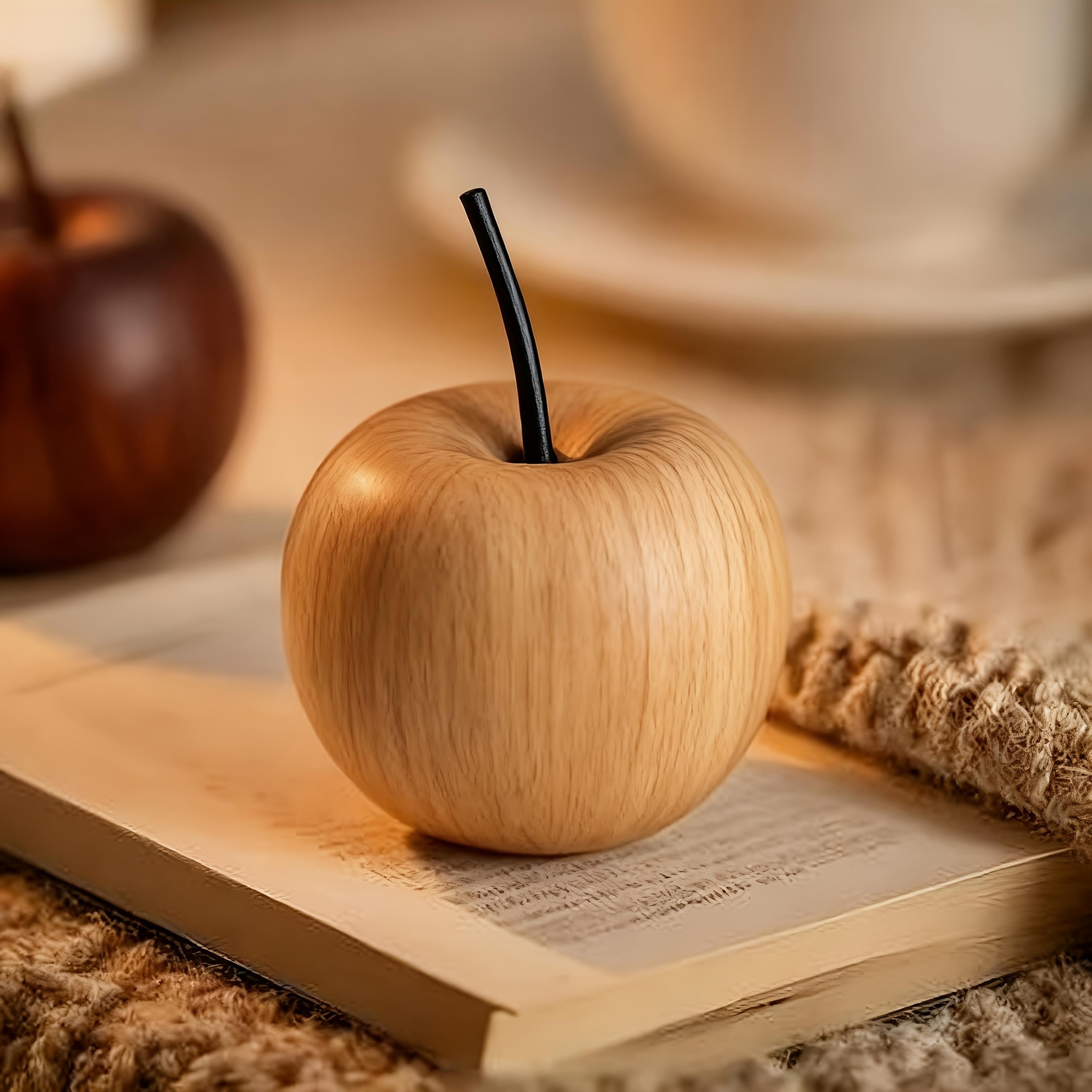 natural wooden apple aroma diffuser handmade maple wood decor