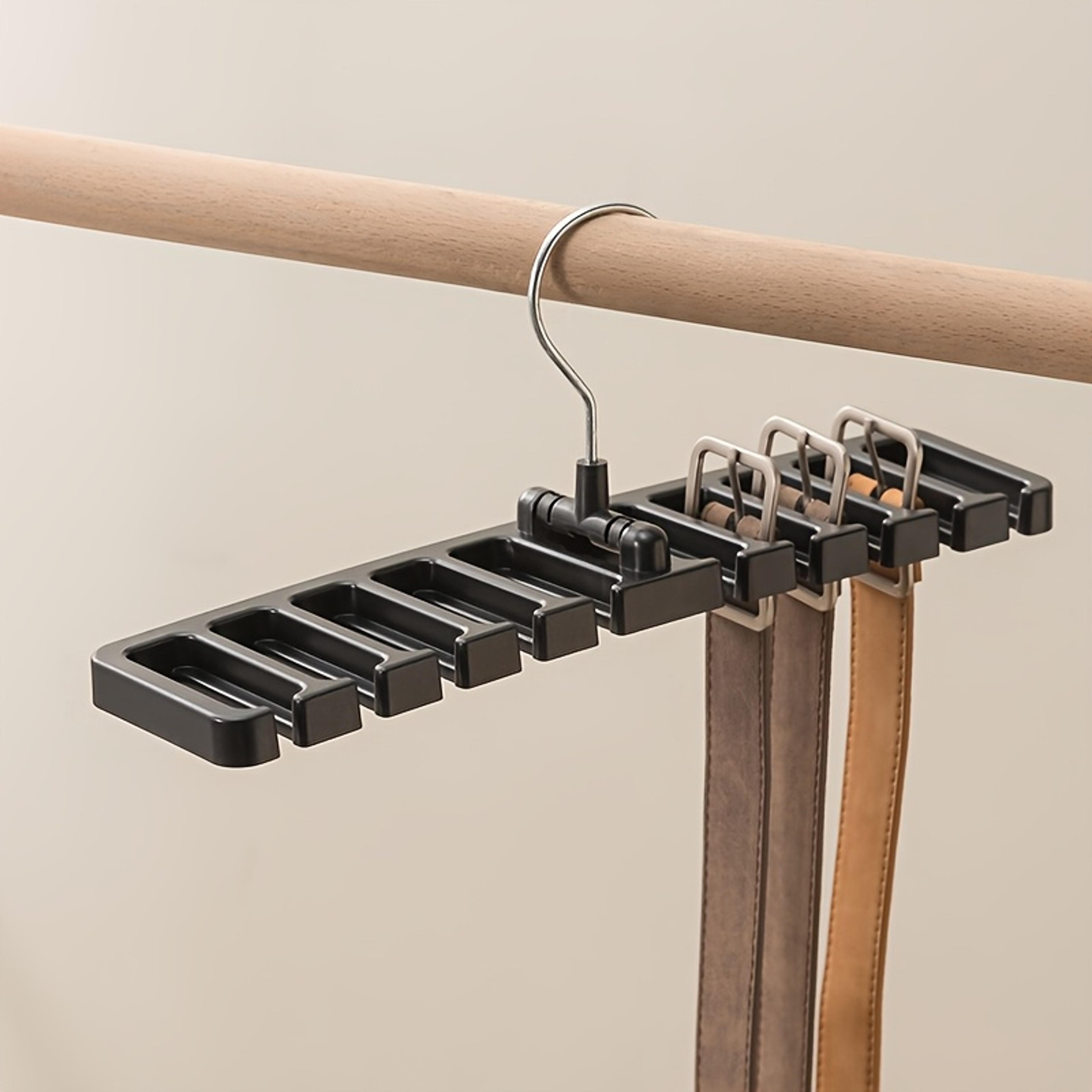 rotating belt hanger organizer space saving closet storage rack for belts scarves and ties