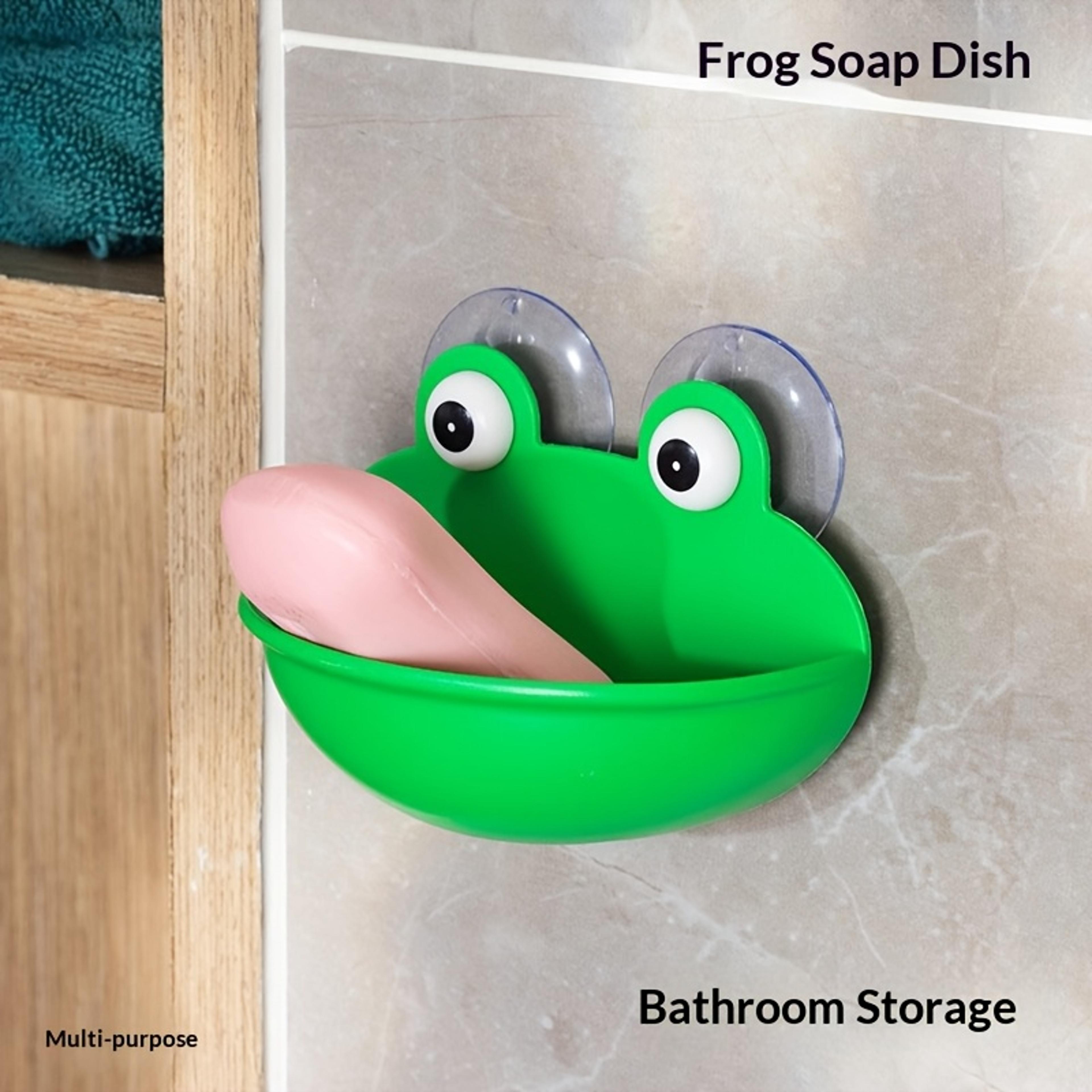 frog suction cup soap dish creative bathroom soap holder for clean and stylish storage