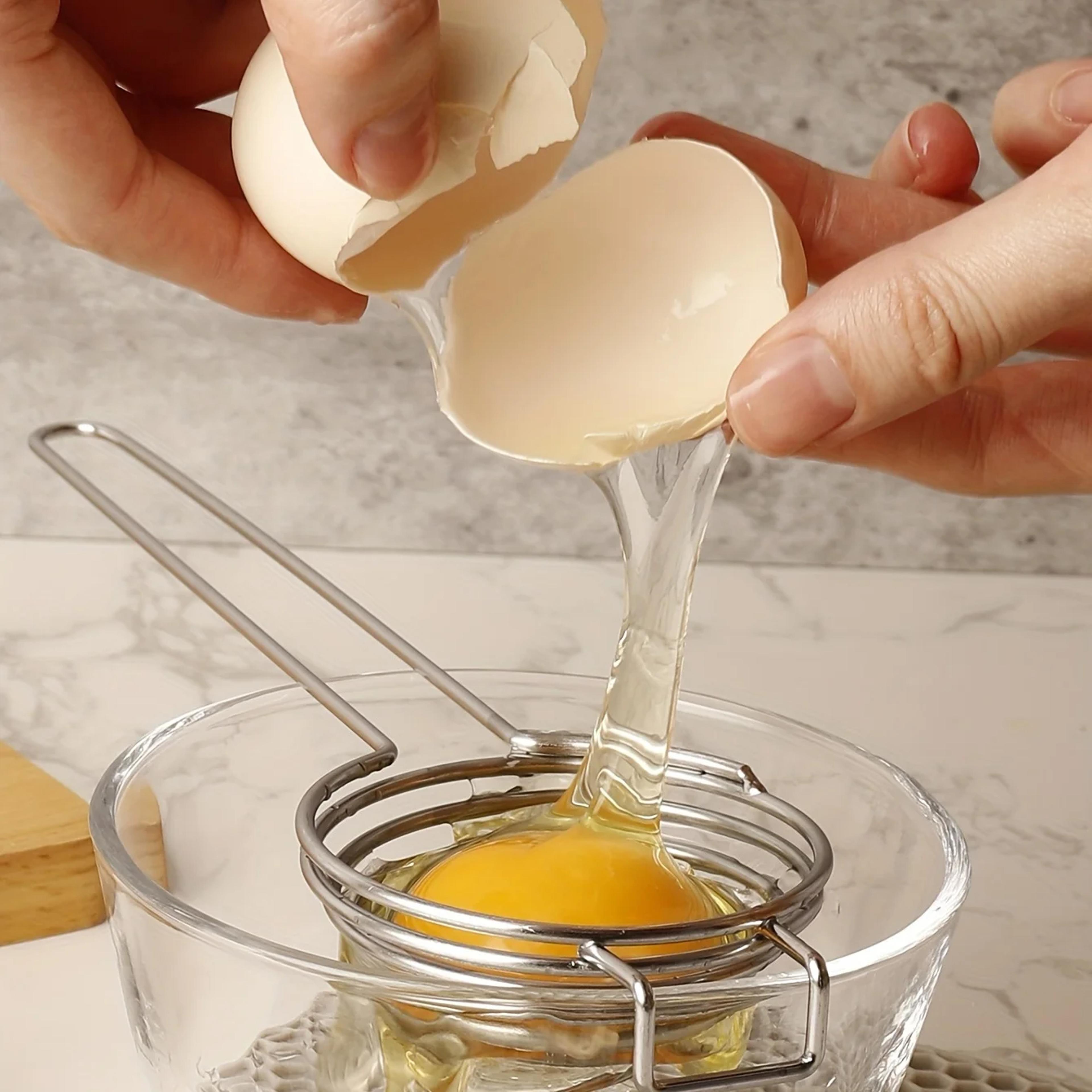stainless steel egg yolk separator egg white divider kitchen tool