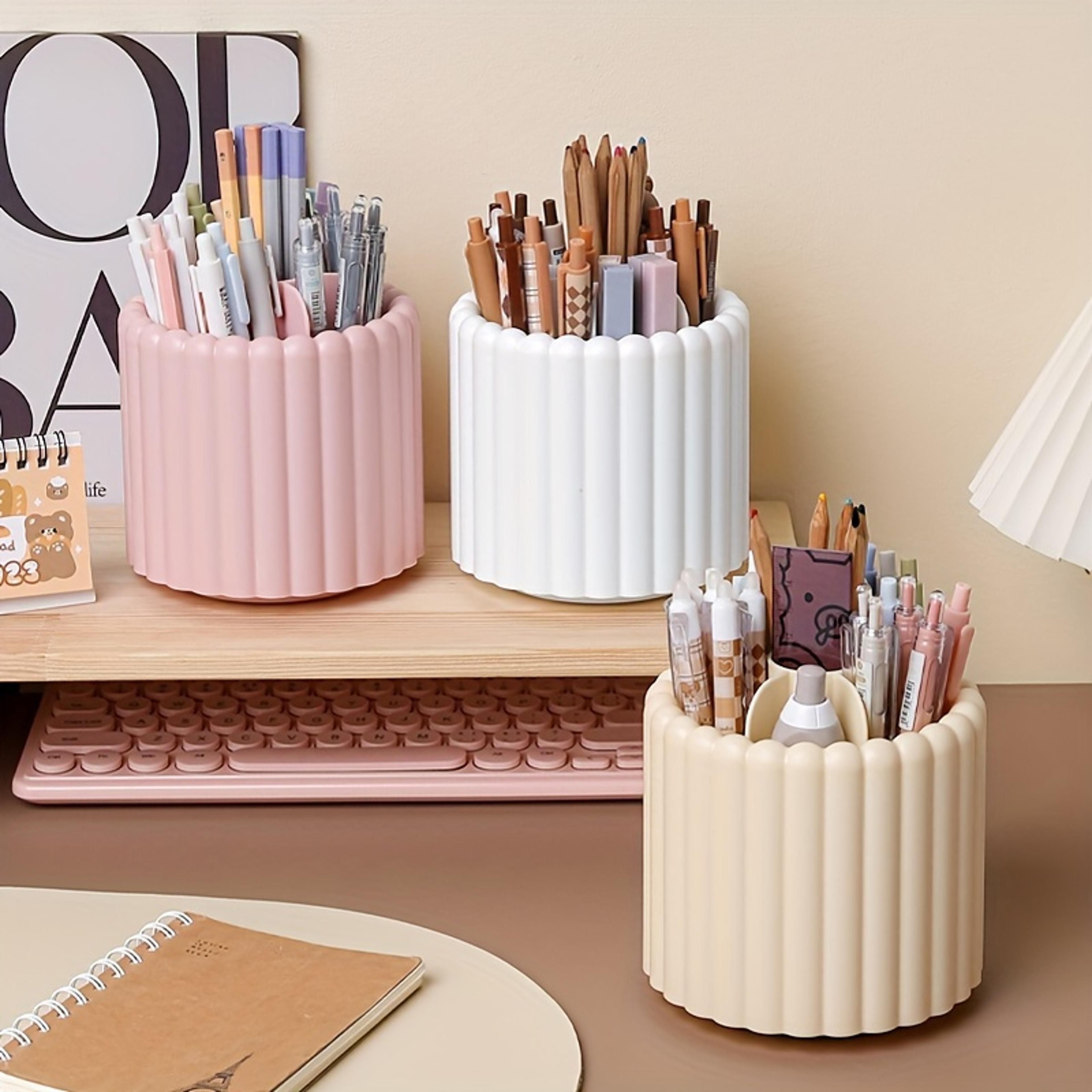 rotating desk organizer space saving pen holder for home office school