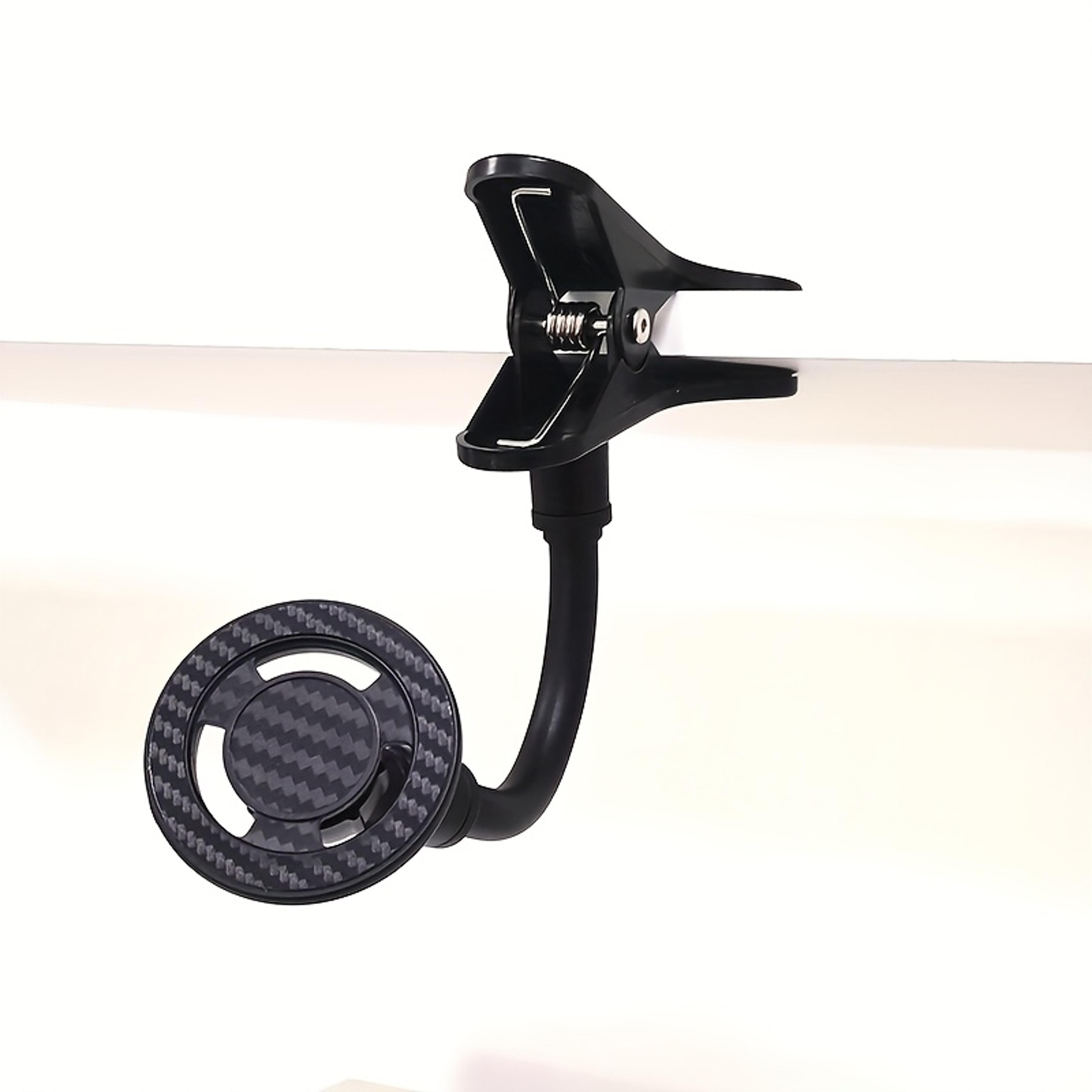 magnetic phone holder clip stand with rotation for desk and online learning