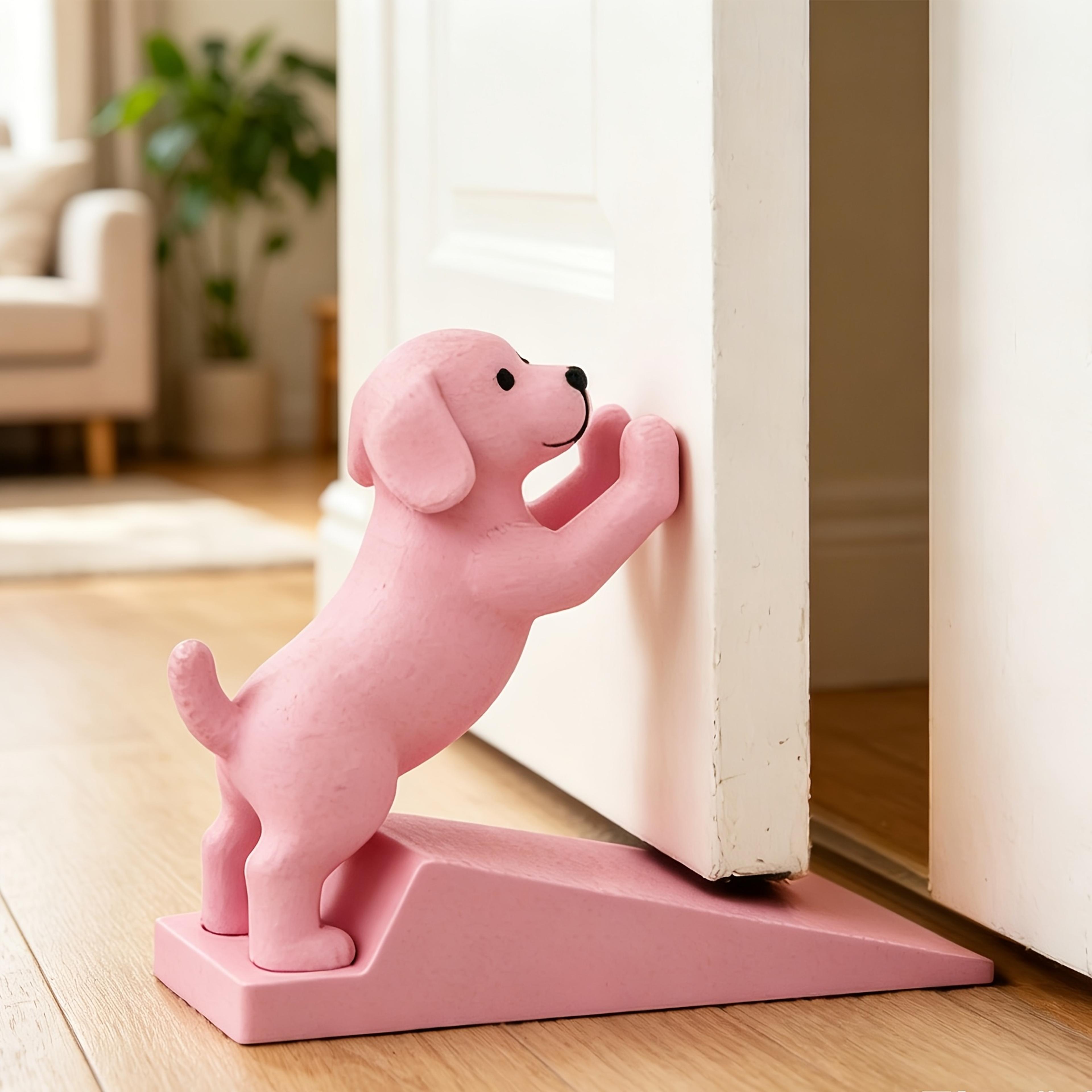 cute puppy door stop printed dog shaped decorative door wedge