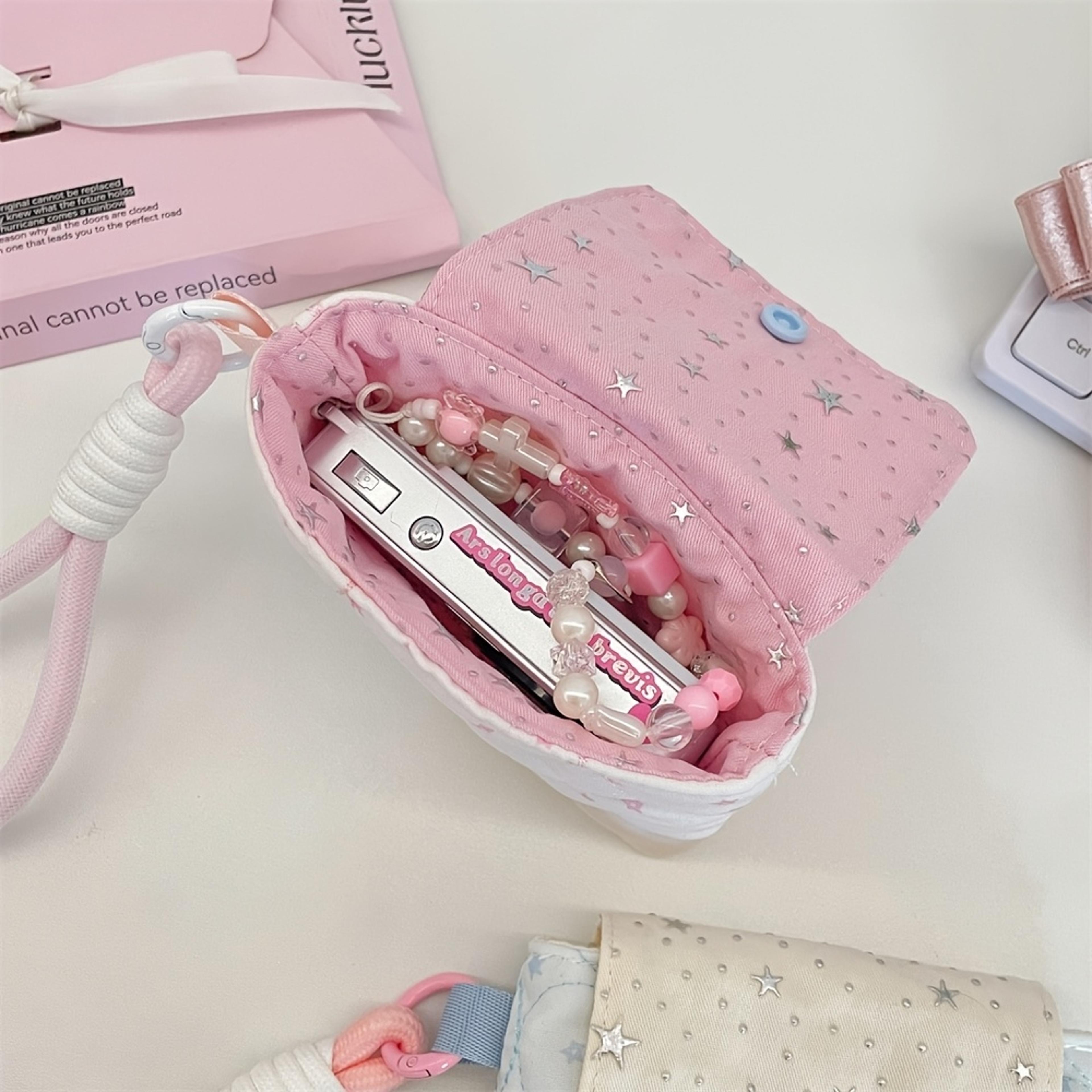 cute mini storage bag portable organizer pouch for earphones coins jewelry and small essentials
