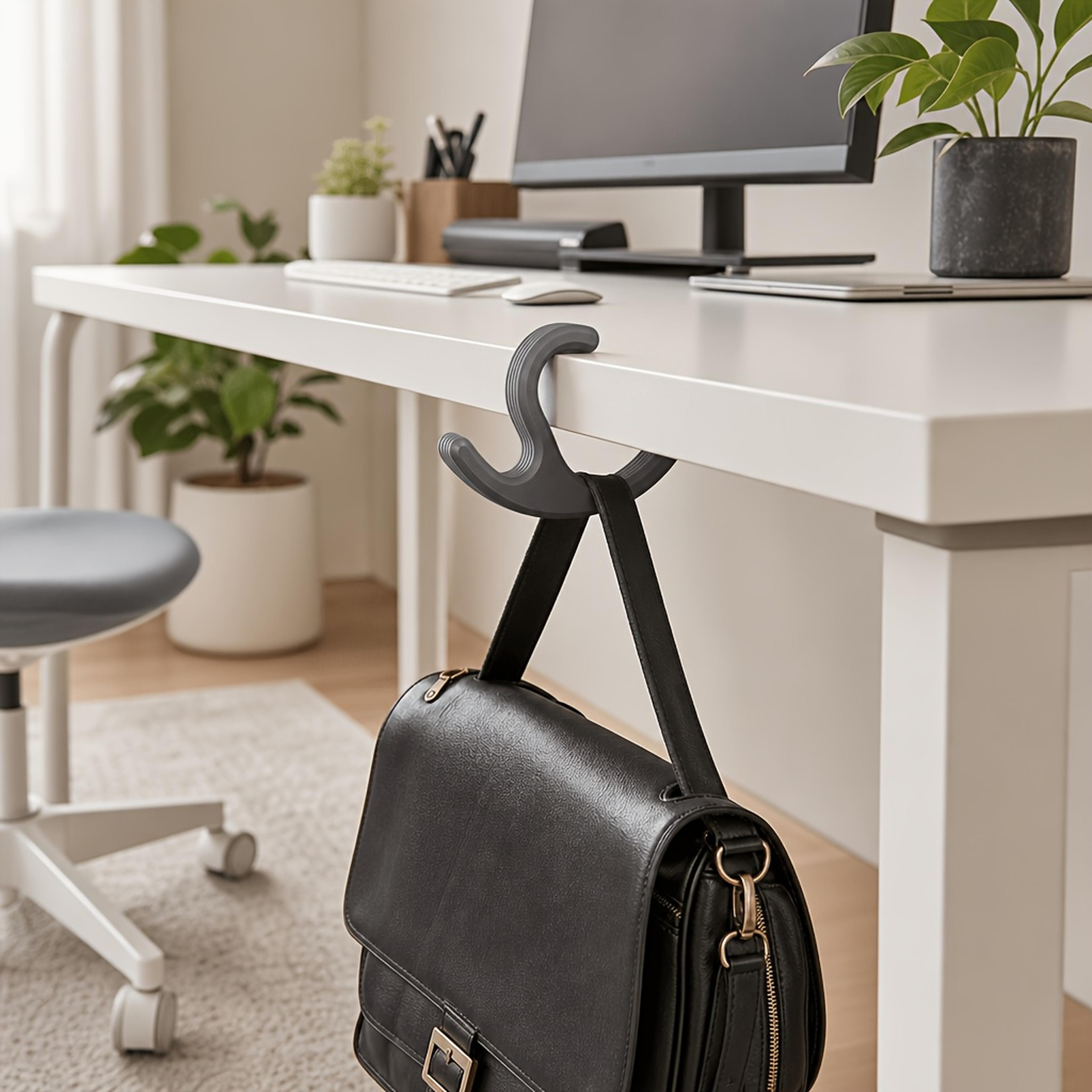 c shaped desk hanger no drill bag hook for handbags backpacks and headphones