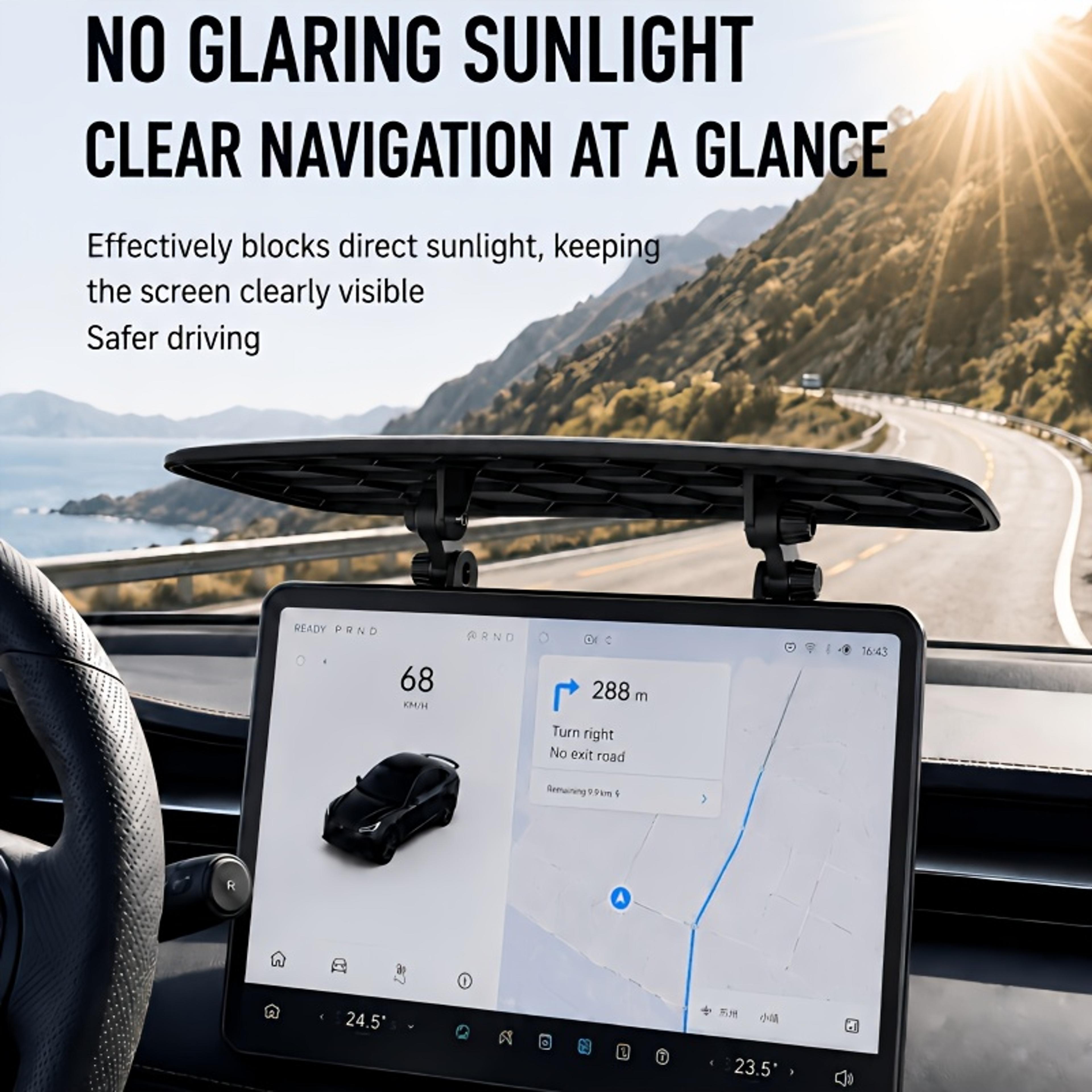 adjustable car gps sun visor anti glare navigation shade for clearer driving