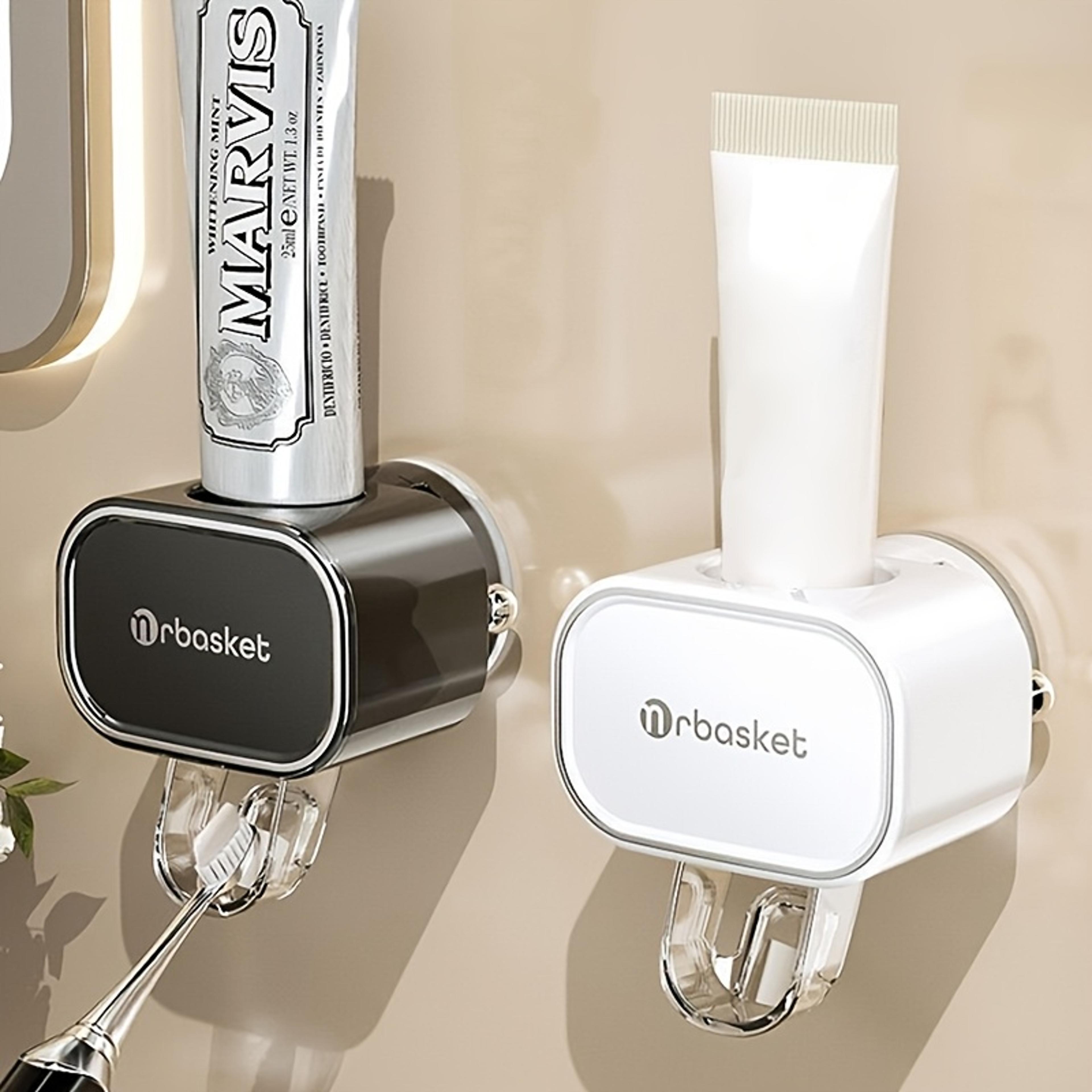 automatic toothpaste dispenser wall mounted toothpaste holder with no drill suction design