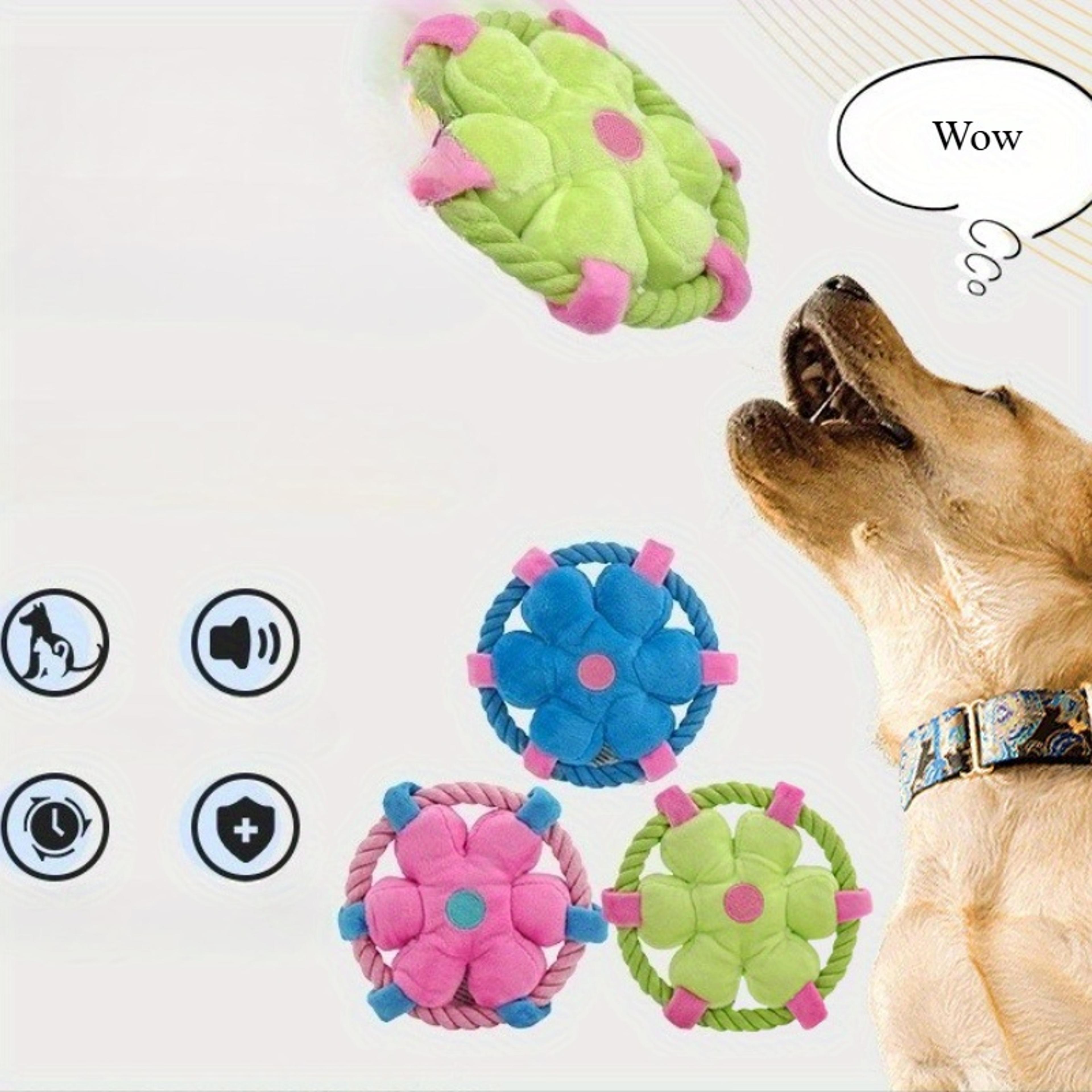 soft rope loop squeaky dog chew toy durable interactive puppy play toy