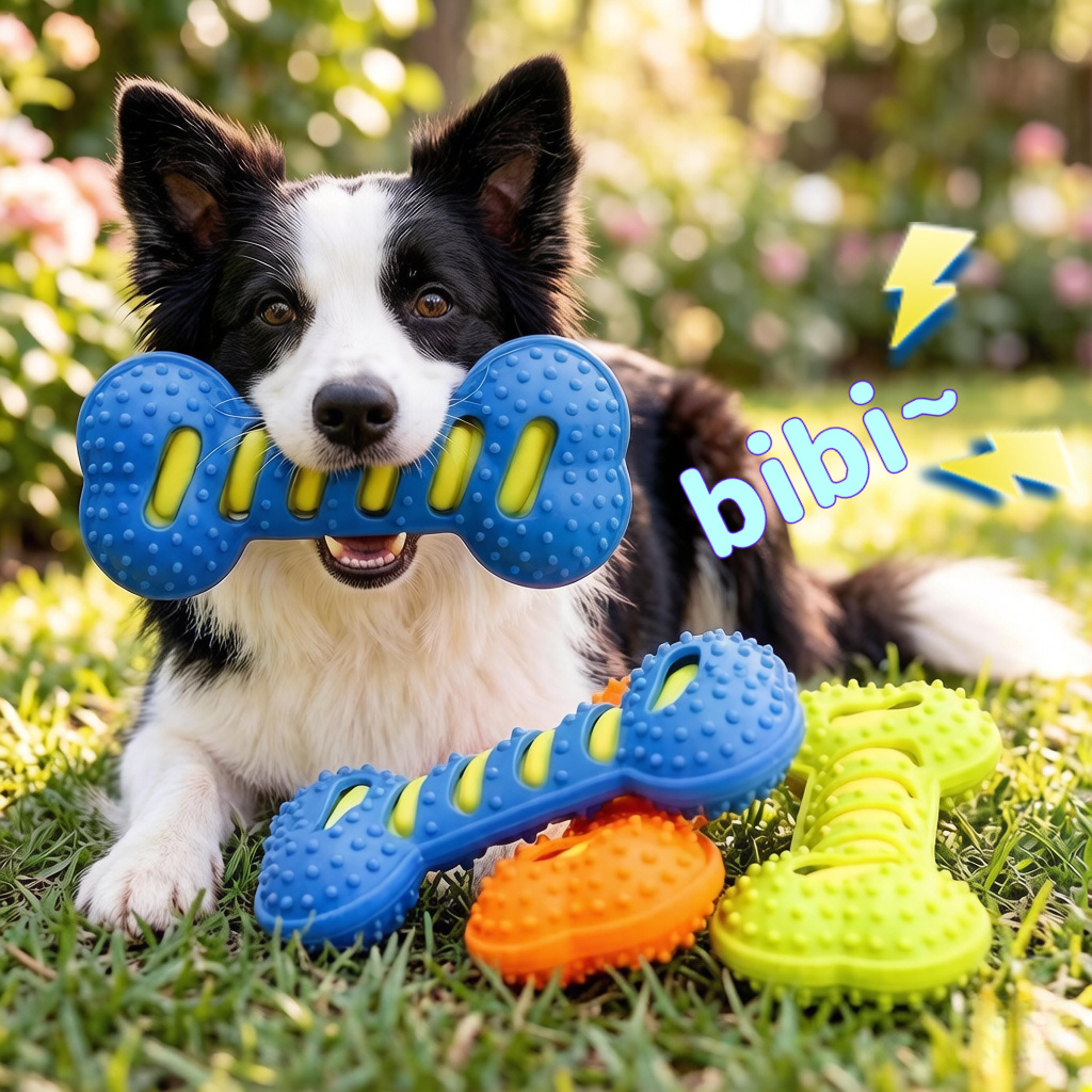 extra large durable dog chew toy squeaky dental toy for heavy chewers