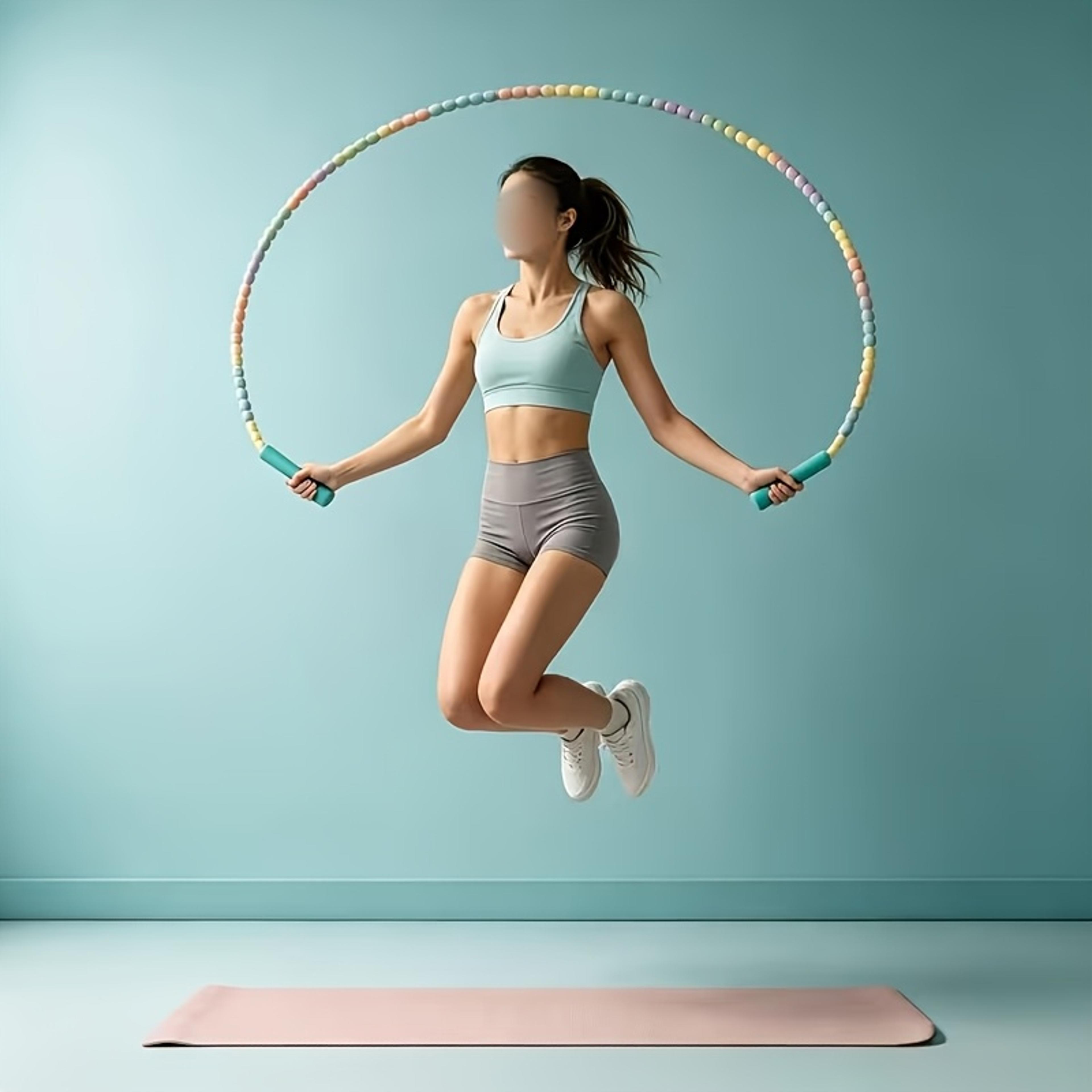 adjustable rainbow jump rope tangle free fitness skipping rope for home workout training