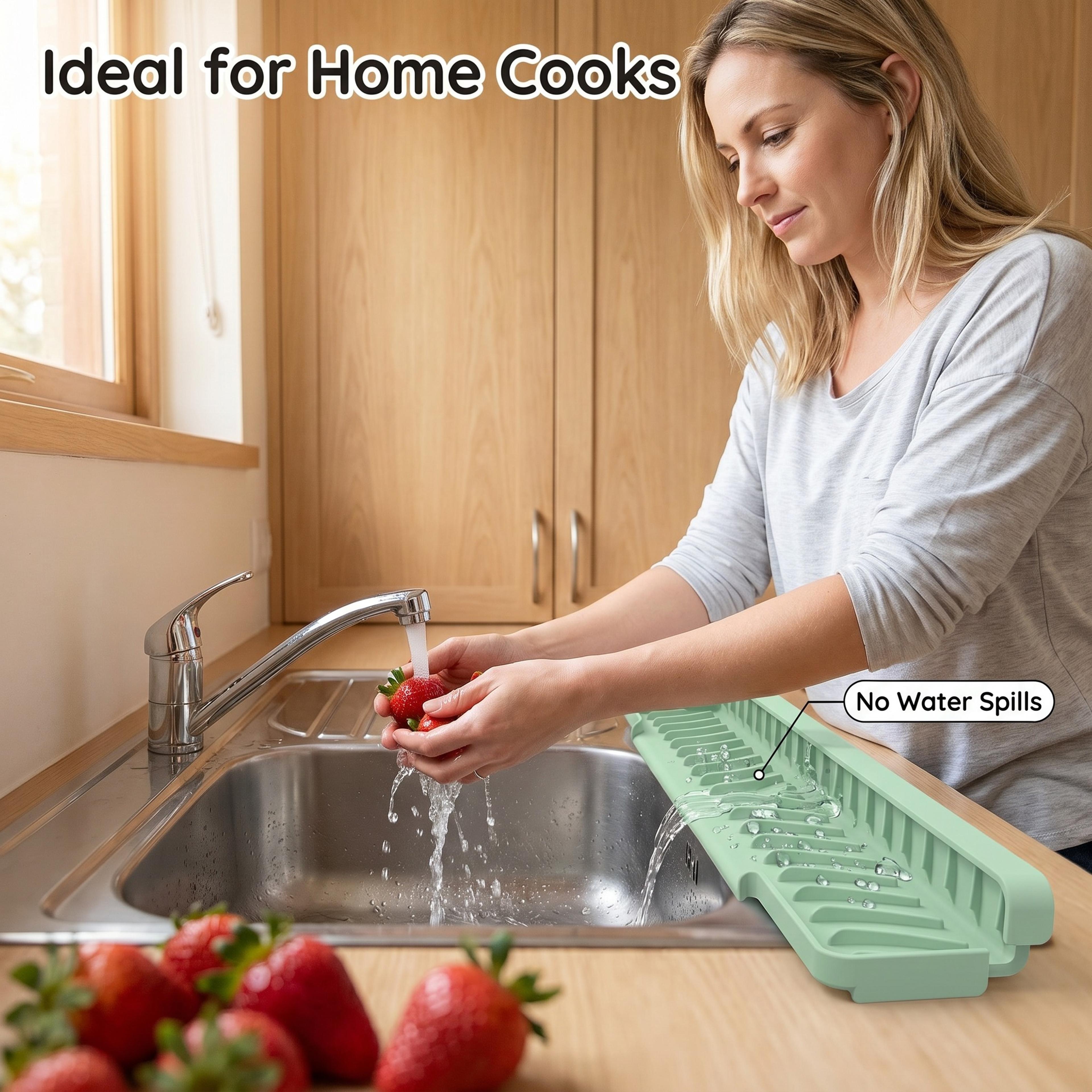 foldable drain mat sink splash guard water diverter for kitchen and bathroom