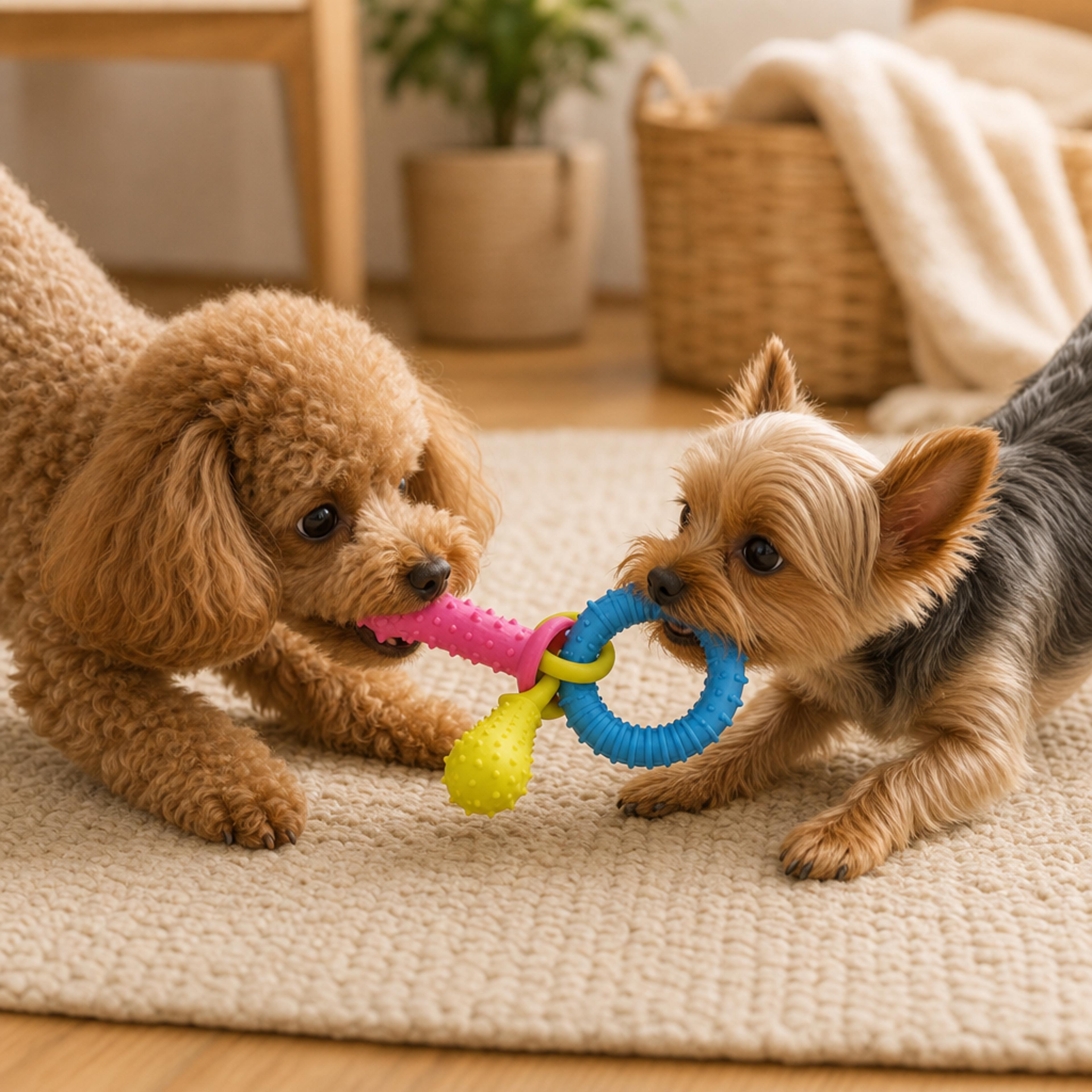 dog teething toy pacifier bone ring puppy chew toy for dental care