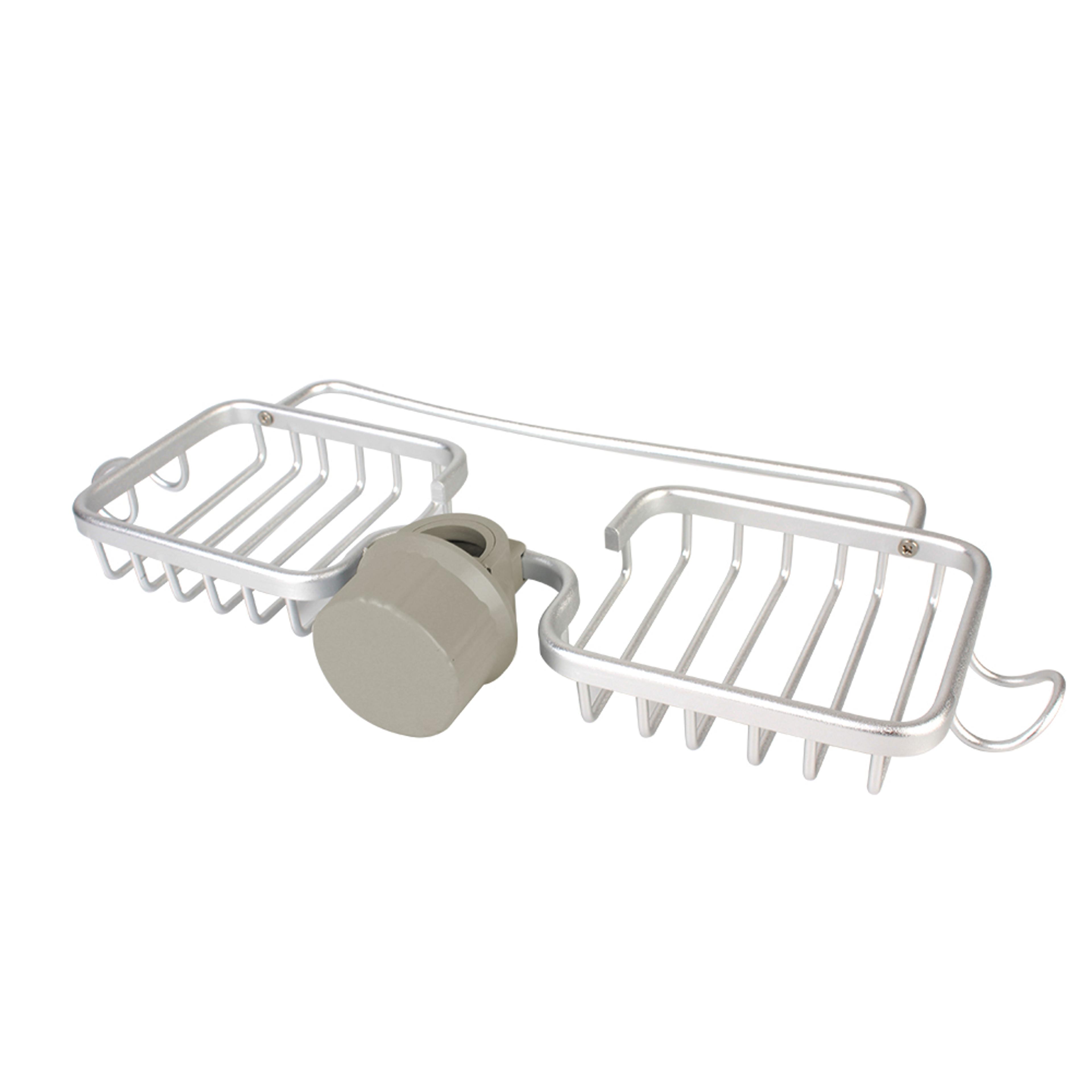 kitchen sink organizer aluminum drain rack sponge holder faucet shelf