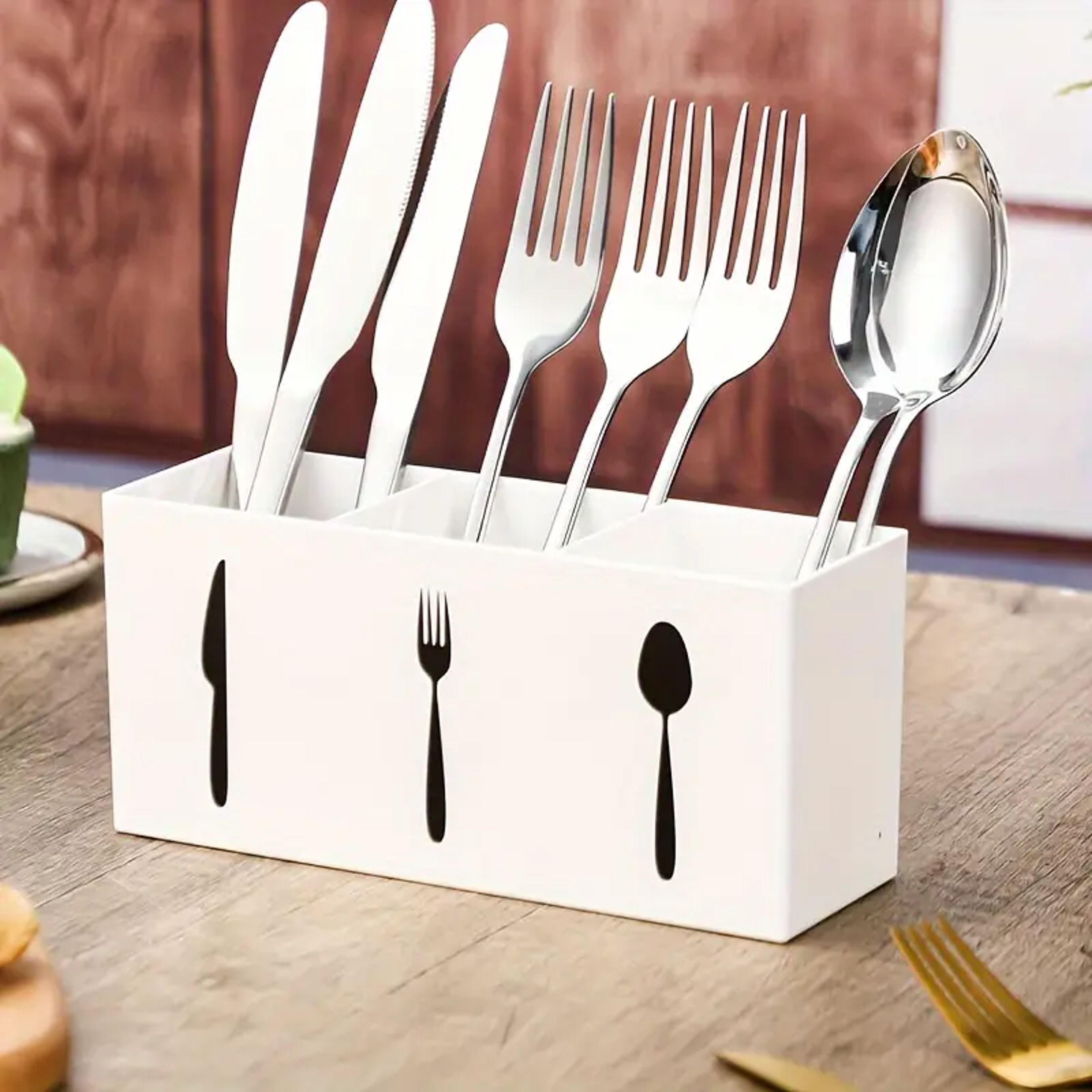 clear acrylic storage box utensil organizer for kitchen and desktop