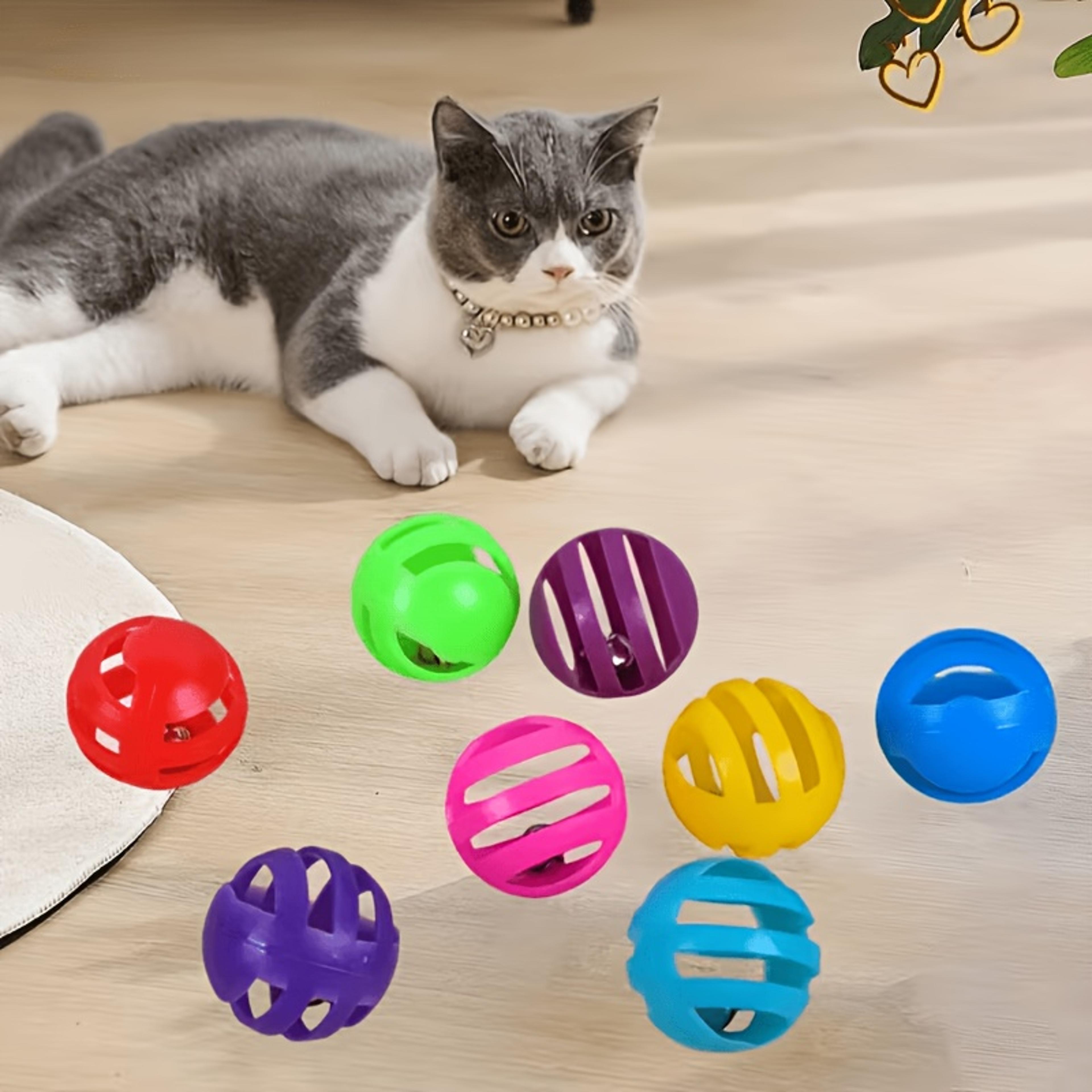 jingle ball cat toy hollow colorful interactive cat toy for indoor play