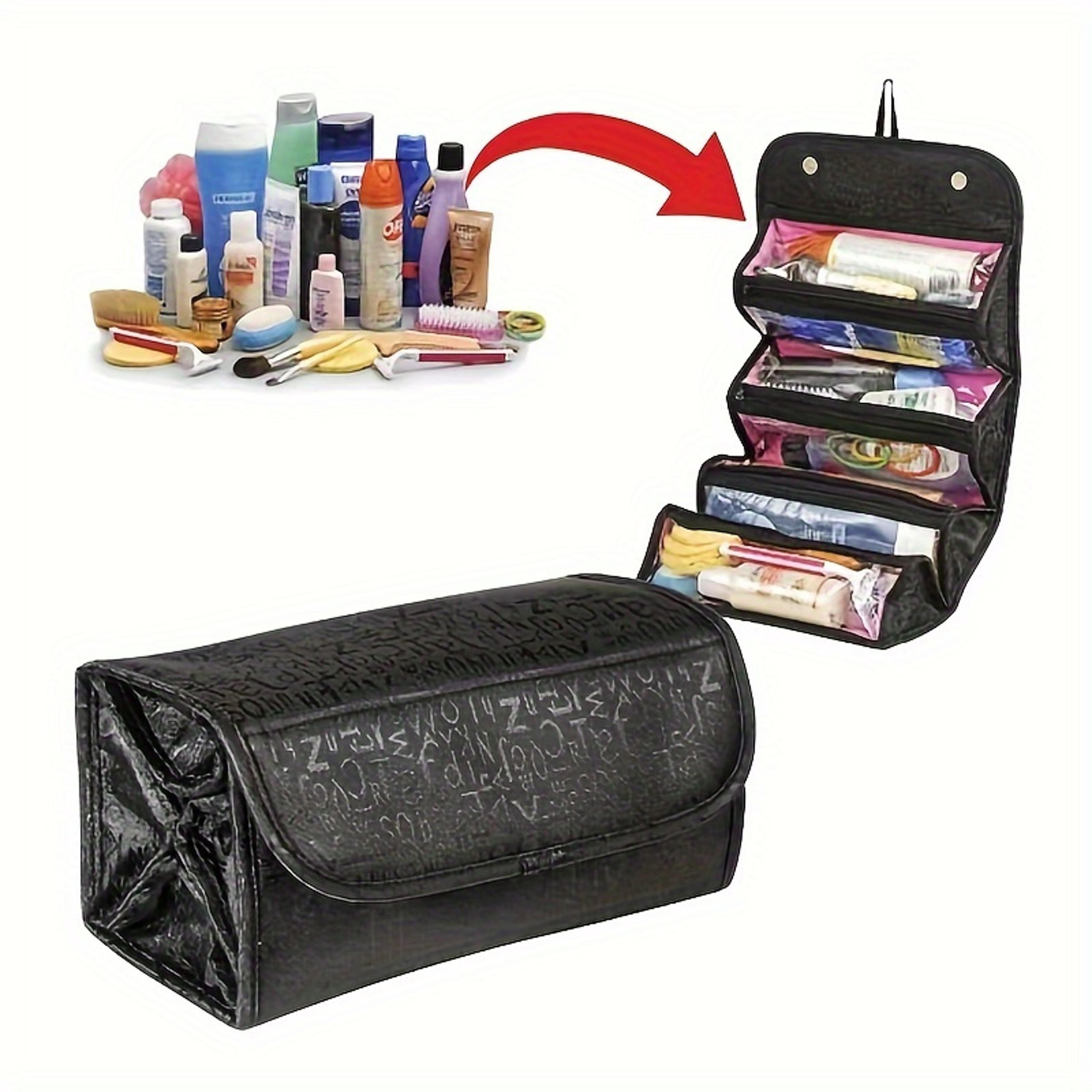 large capacity hanging travel toiletry bag with layer organizer