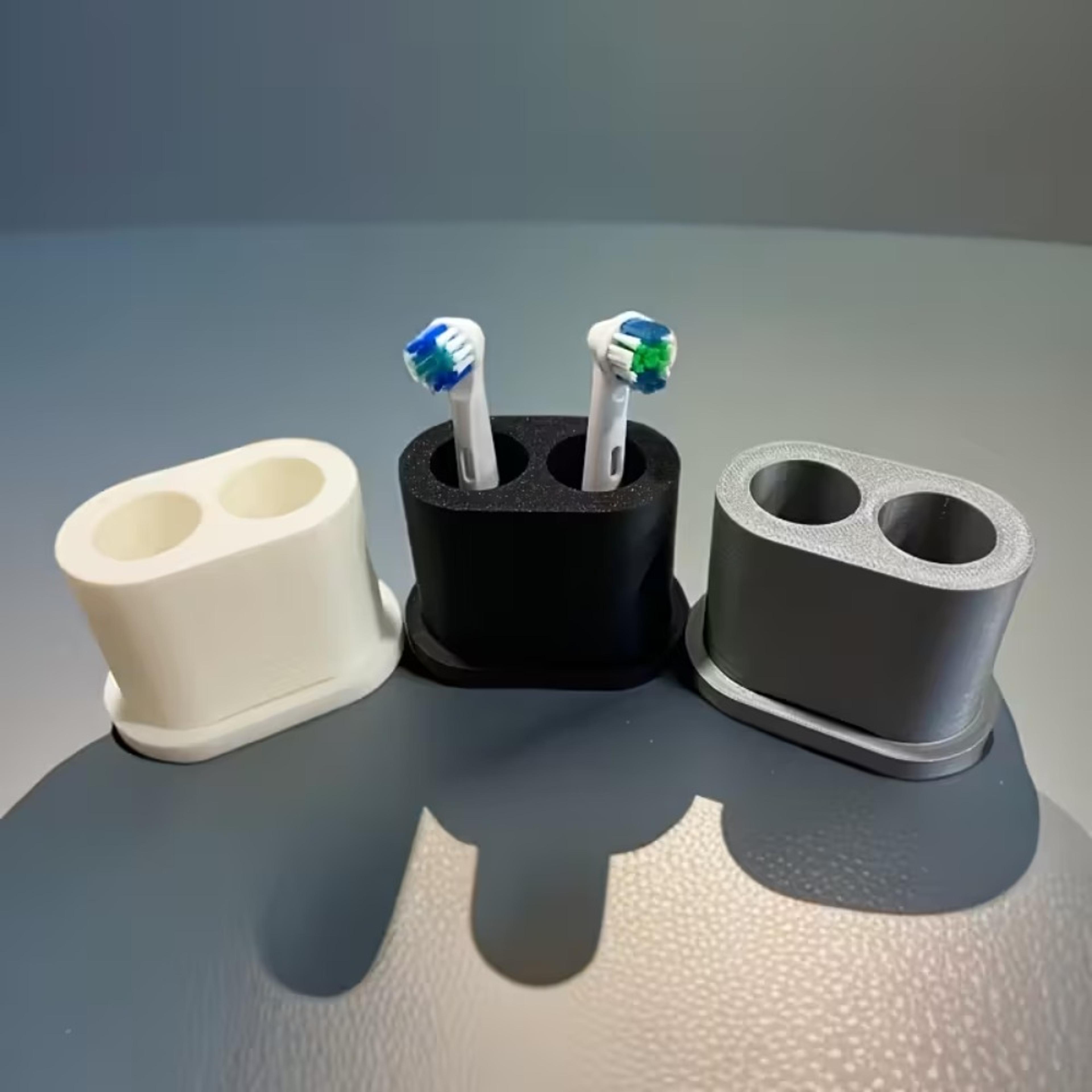 electric toothbrush head holder space saving bathroom counter organizer storage case