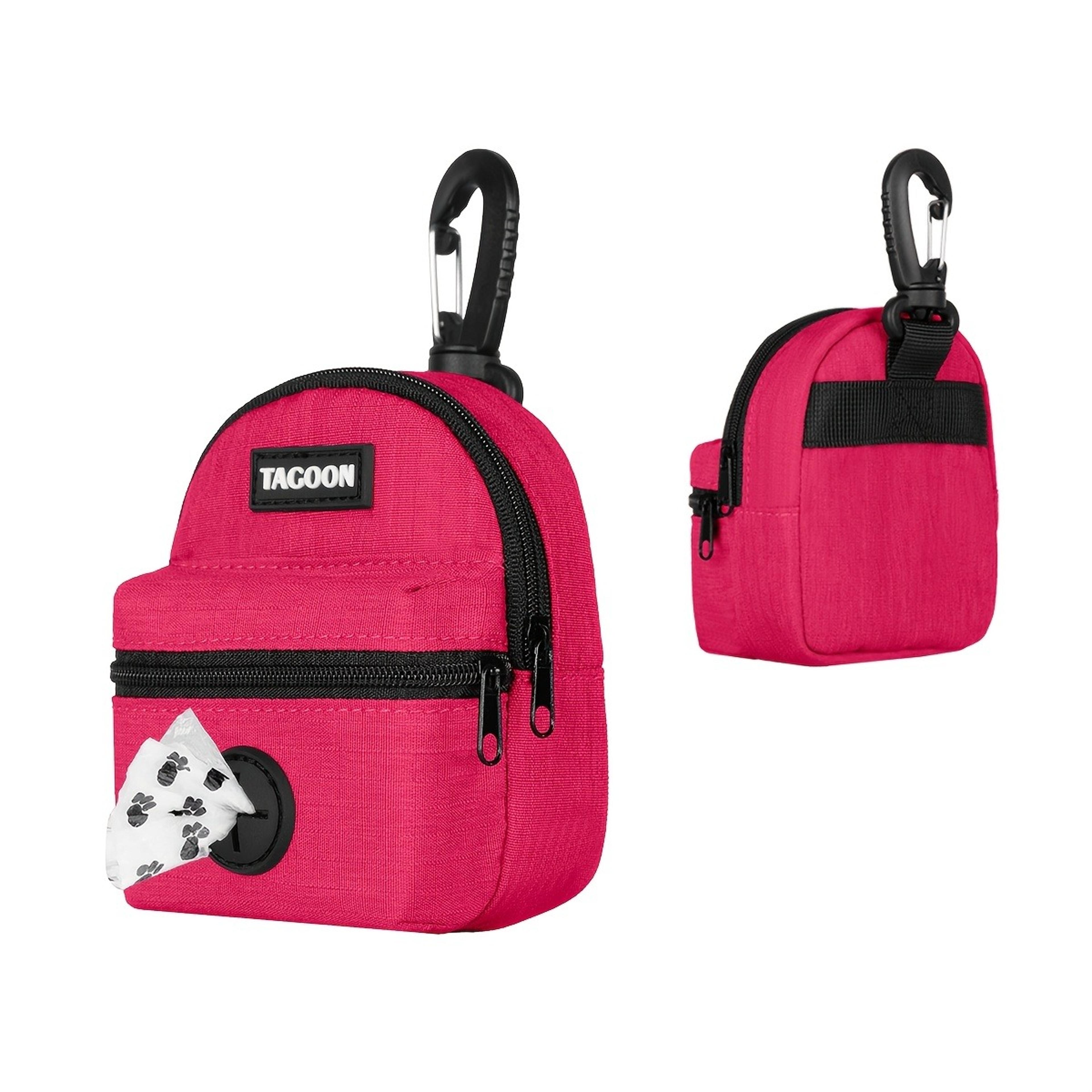 portable dog walking pouch with waste bag holder secure leash clip