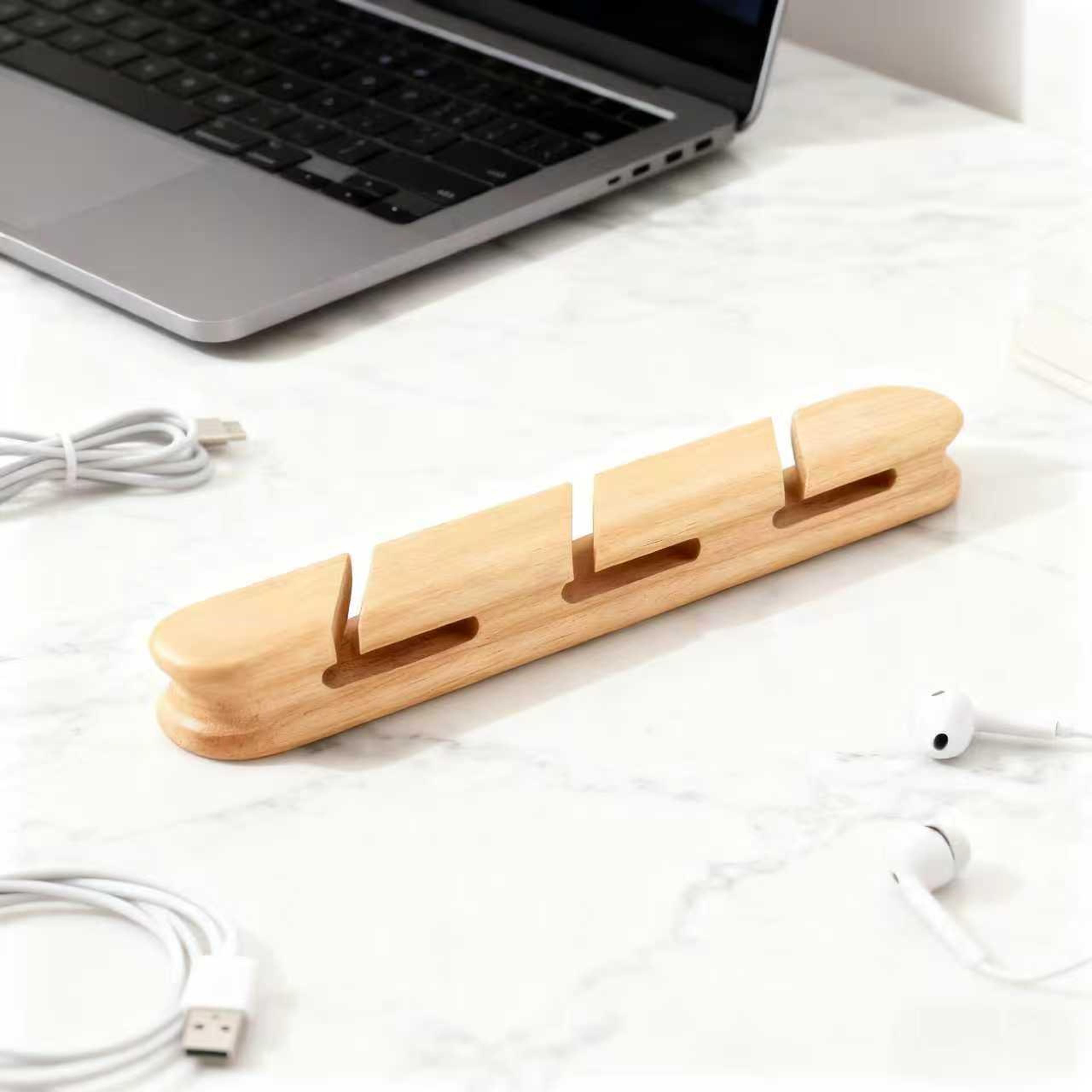 solid wood cable clips self adhesive cable organizer for desk cord management