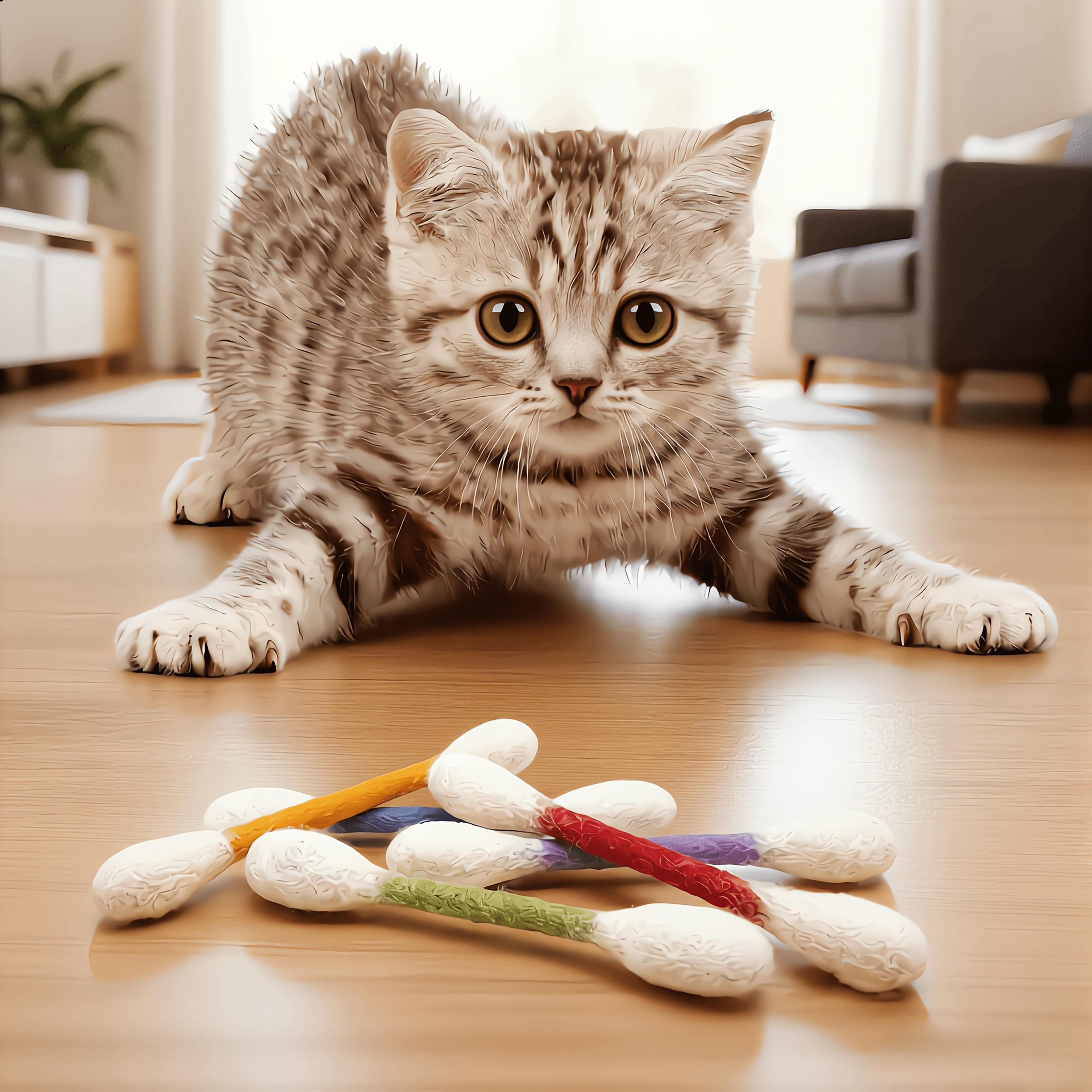 interactive cat chew toy for indoor cats stress relief and dental play