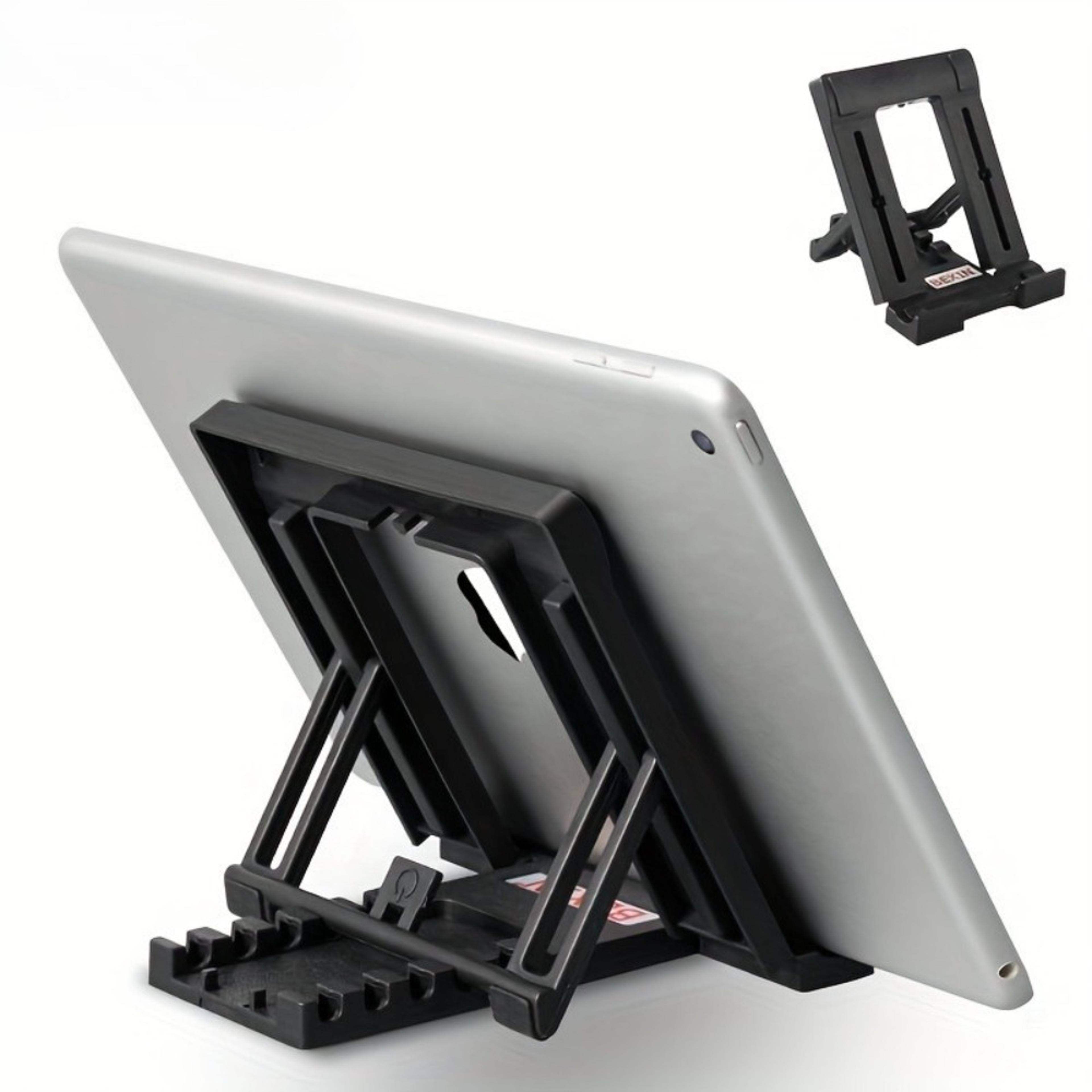 heavy duty foldable tablet stand with rugged clip holder portable ipad desk mount