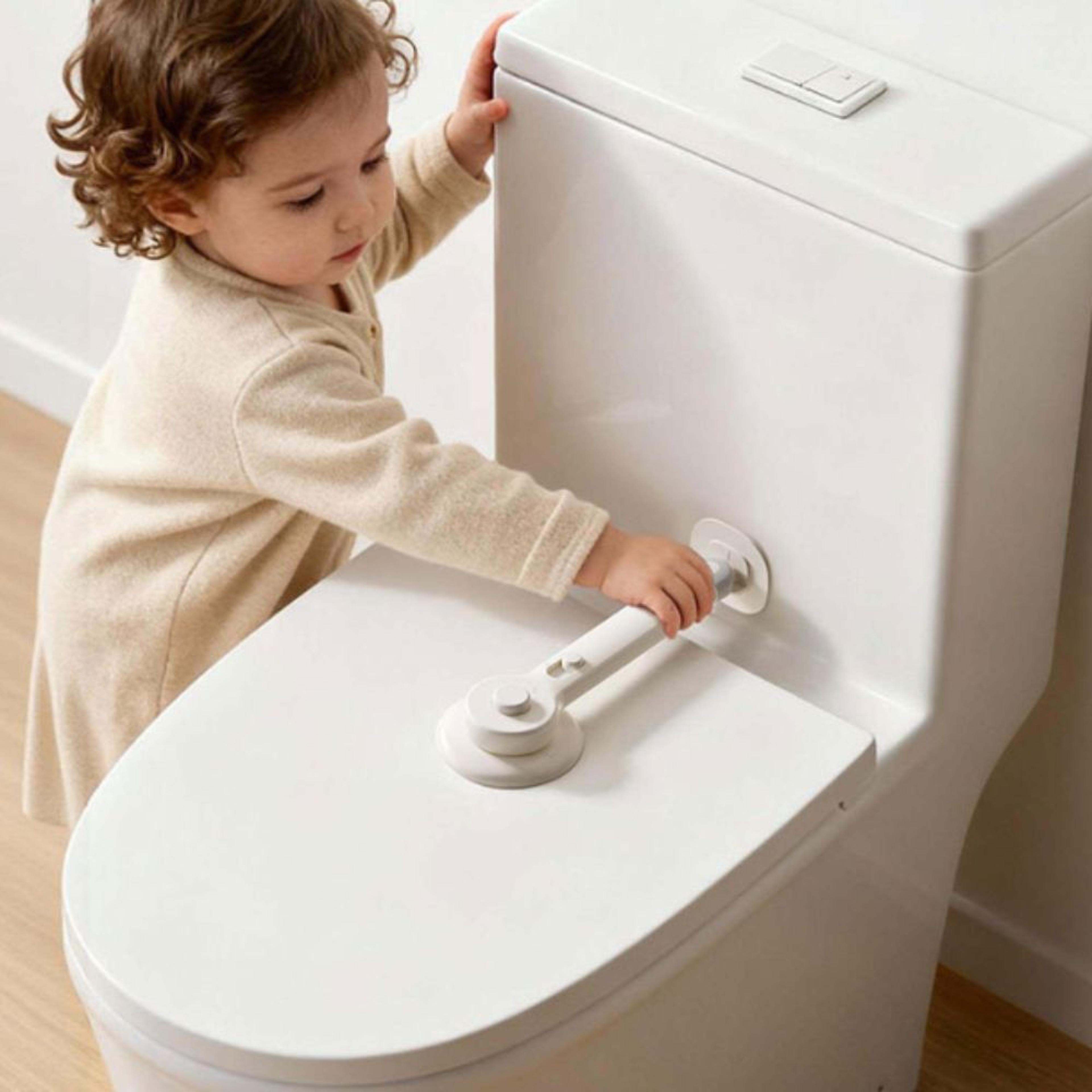 universal self adhesive toilet safety lock childproof toilet seat lock
