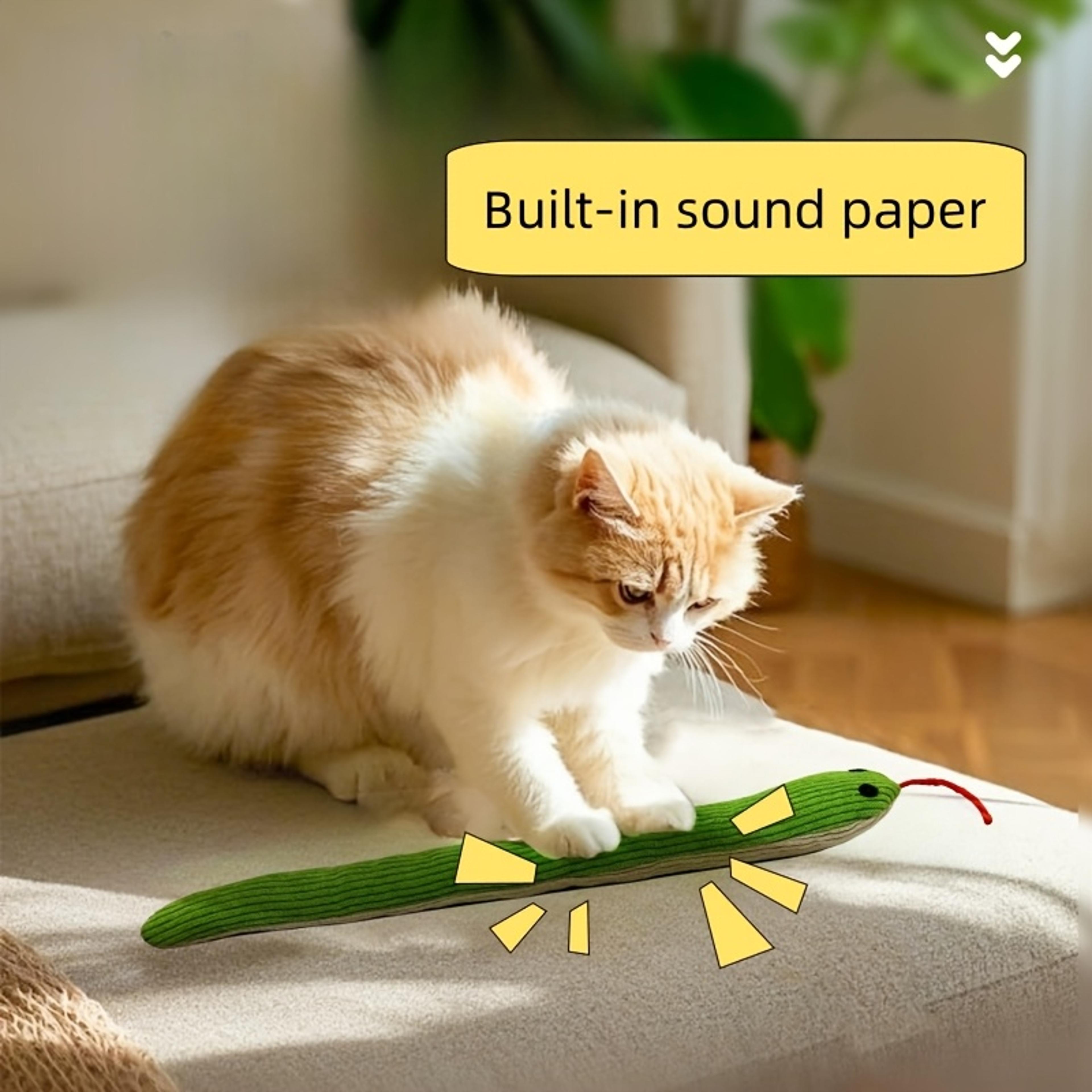 crinkle sound snake interactive cat toy for kittens and indoor cats