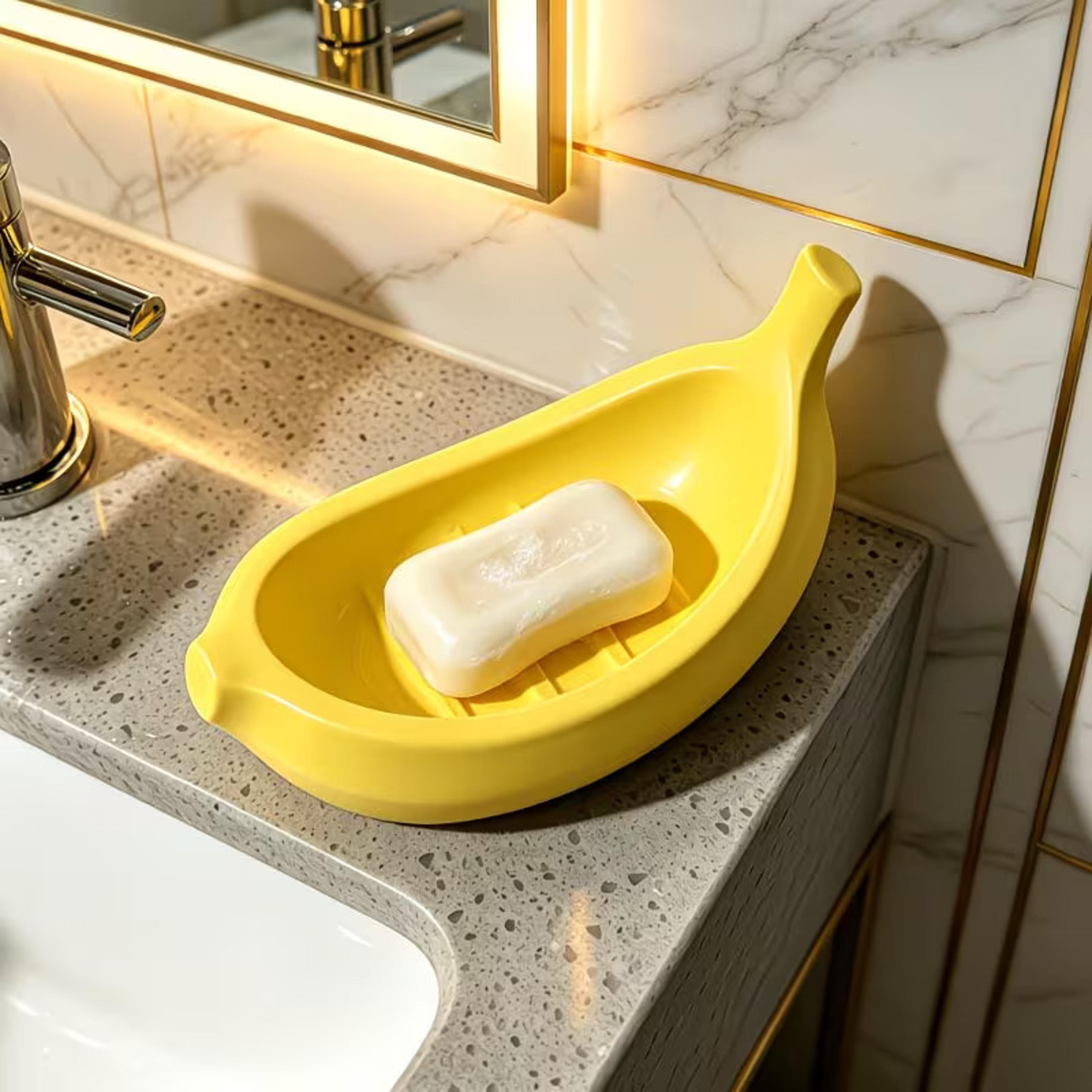 creative banana soap dish cute soap holder for bathroom sink unique home decor