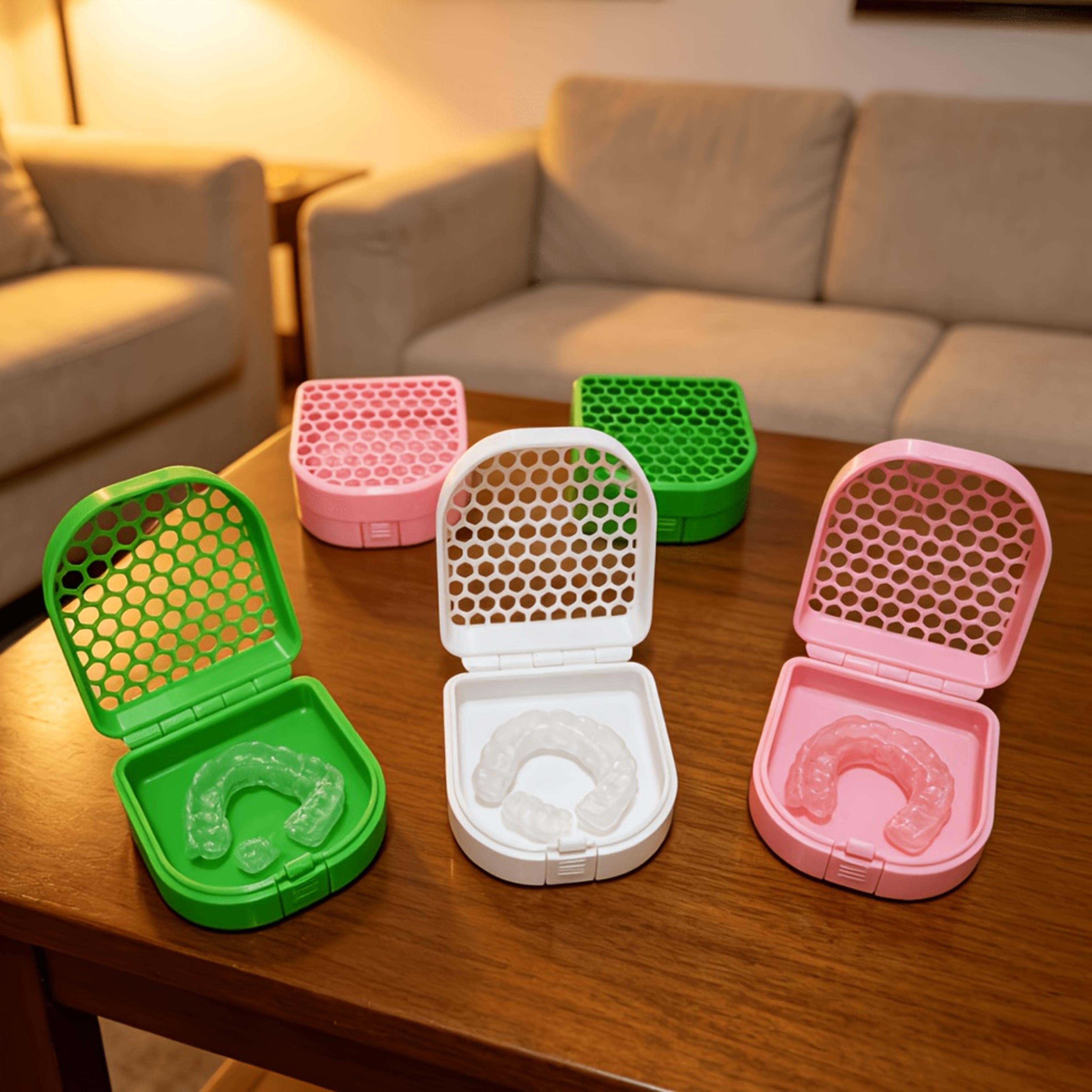 breathable mesh storage box retainer case with snap lid for jewelry and small items