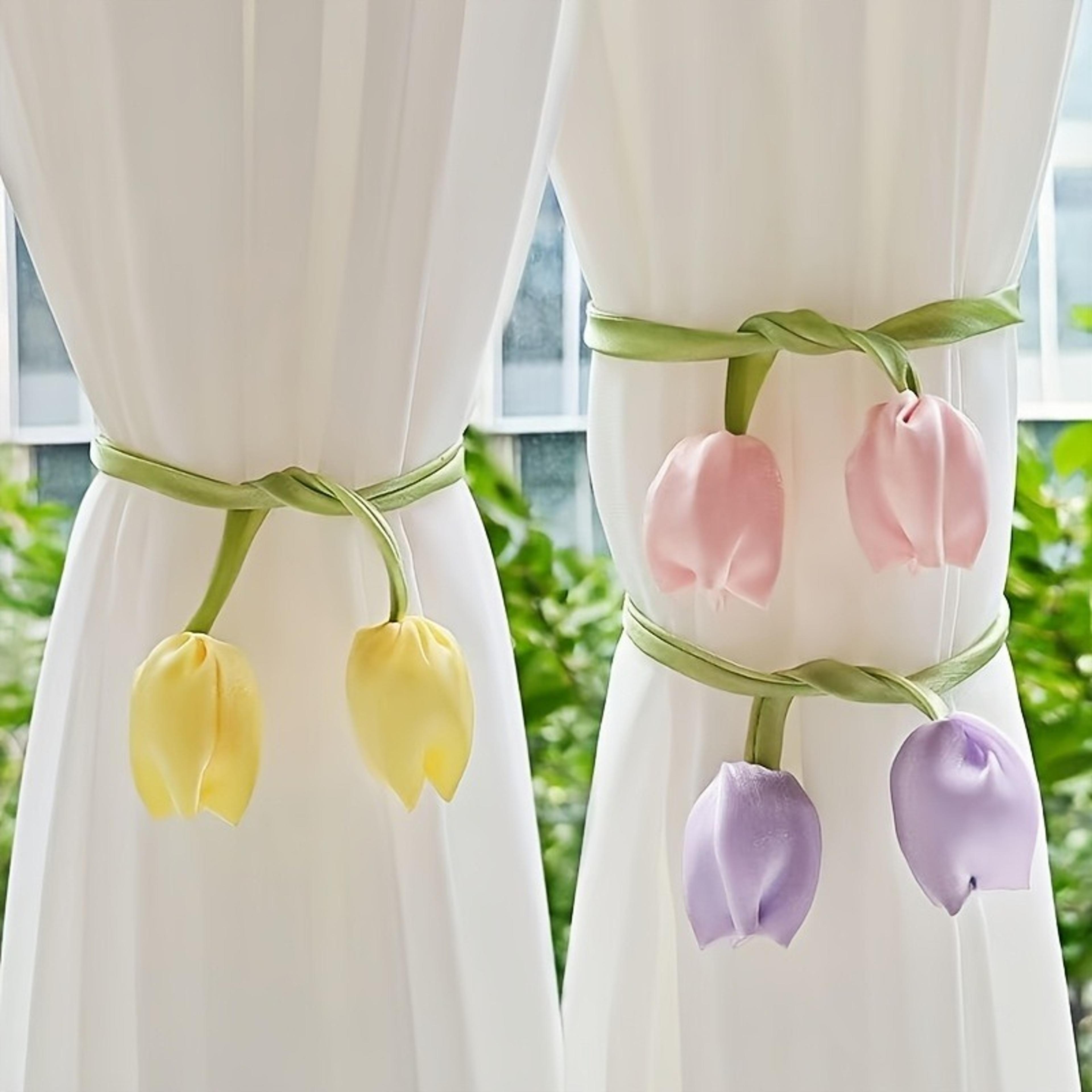 tulip bow flowers artificial floral clips for diy wedding decor hair accessories gifts
