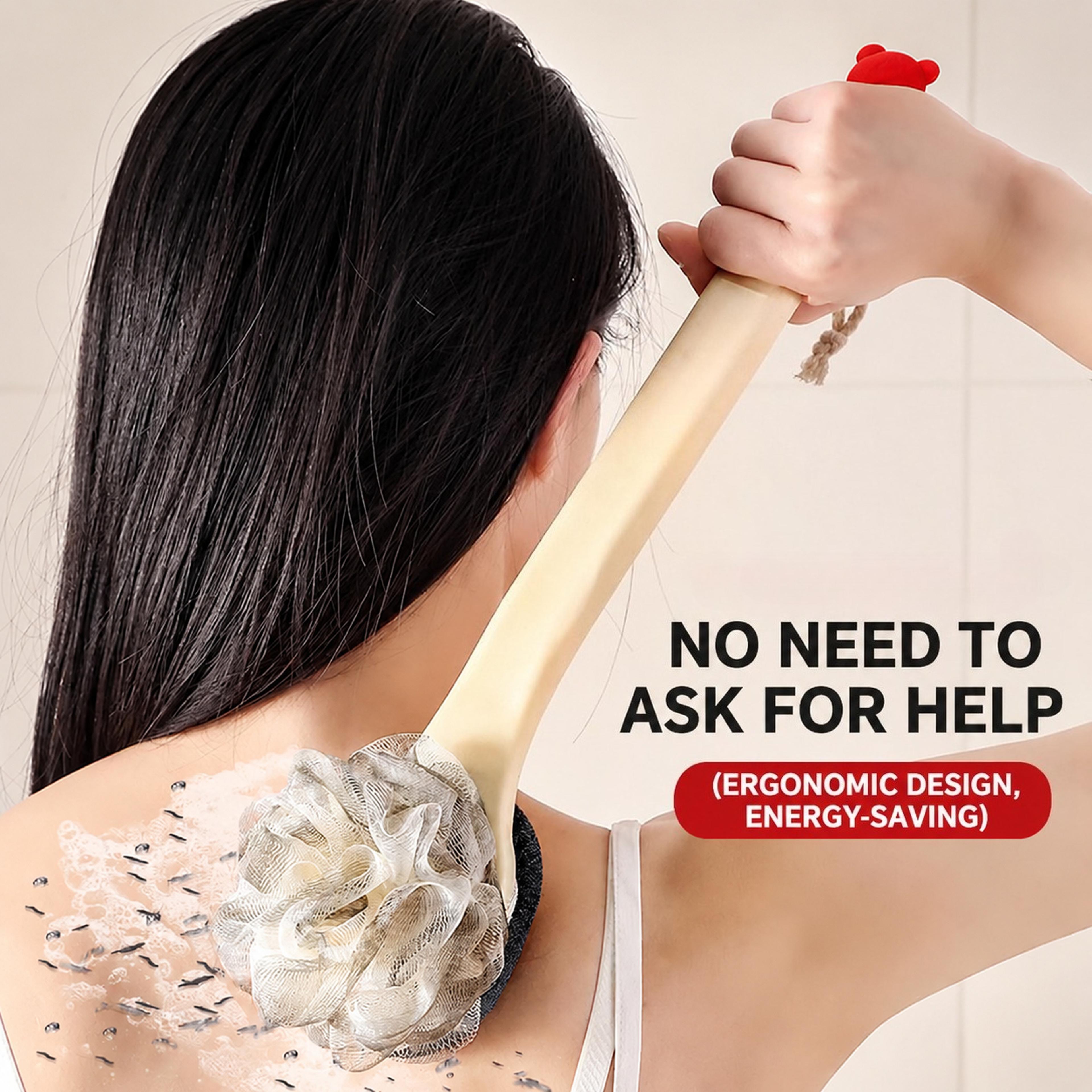 shower brush back scrubber and foot scrubber for deep bath cleaning