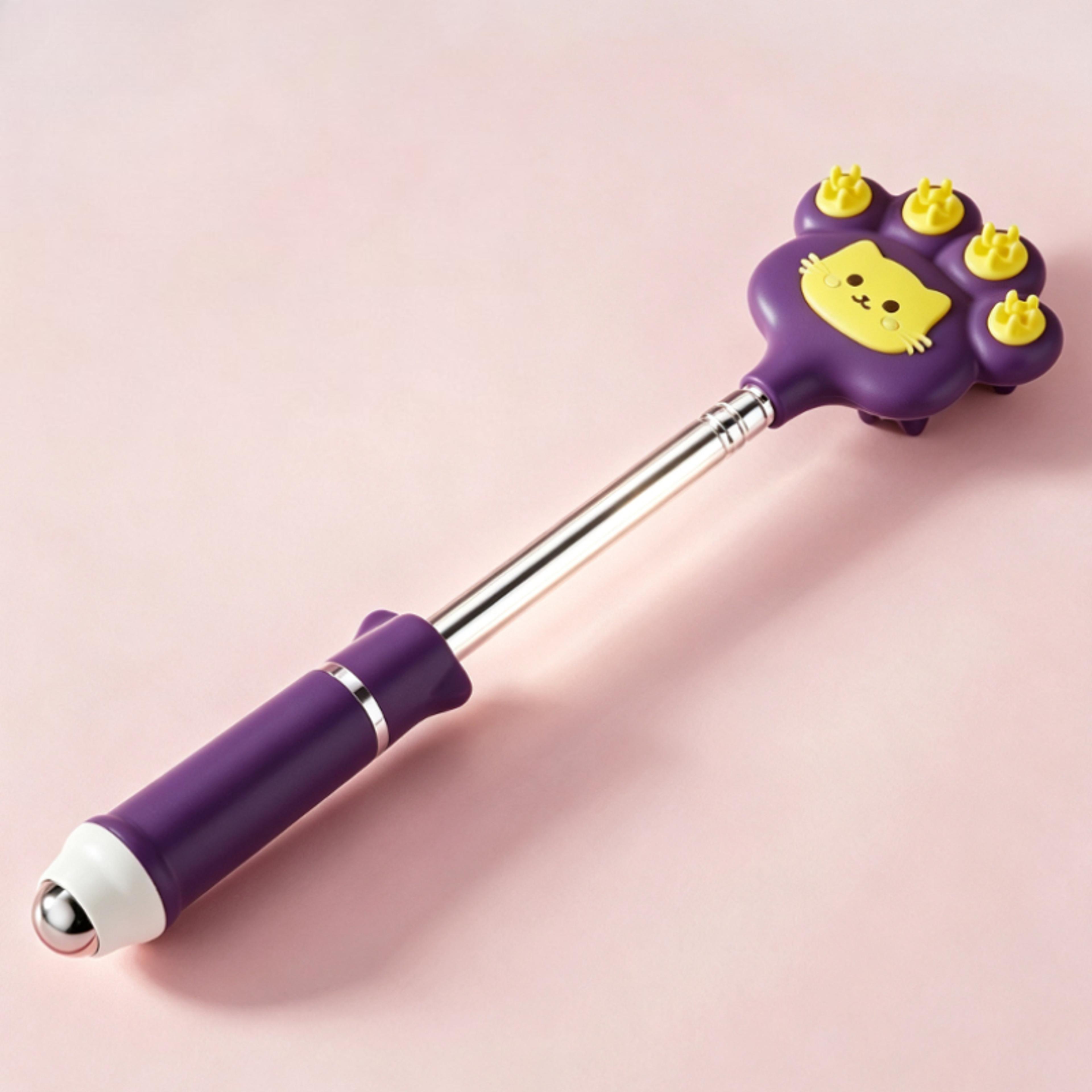 retractable cat paw back scratcher pet grooming massage tool